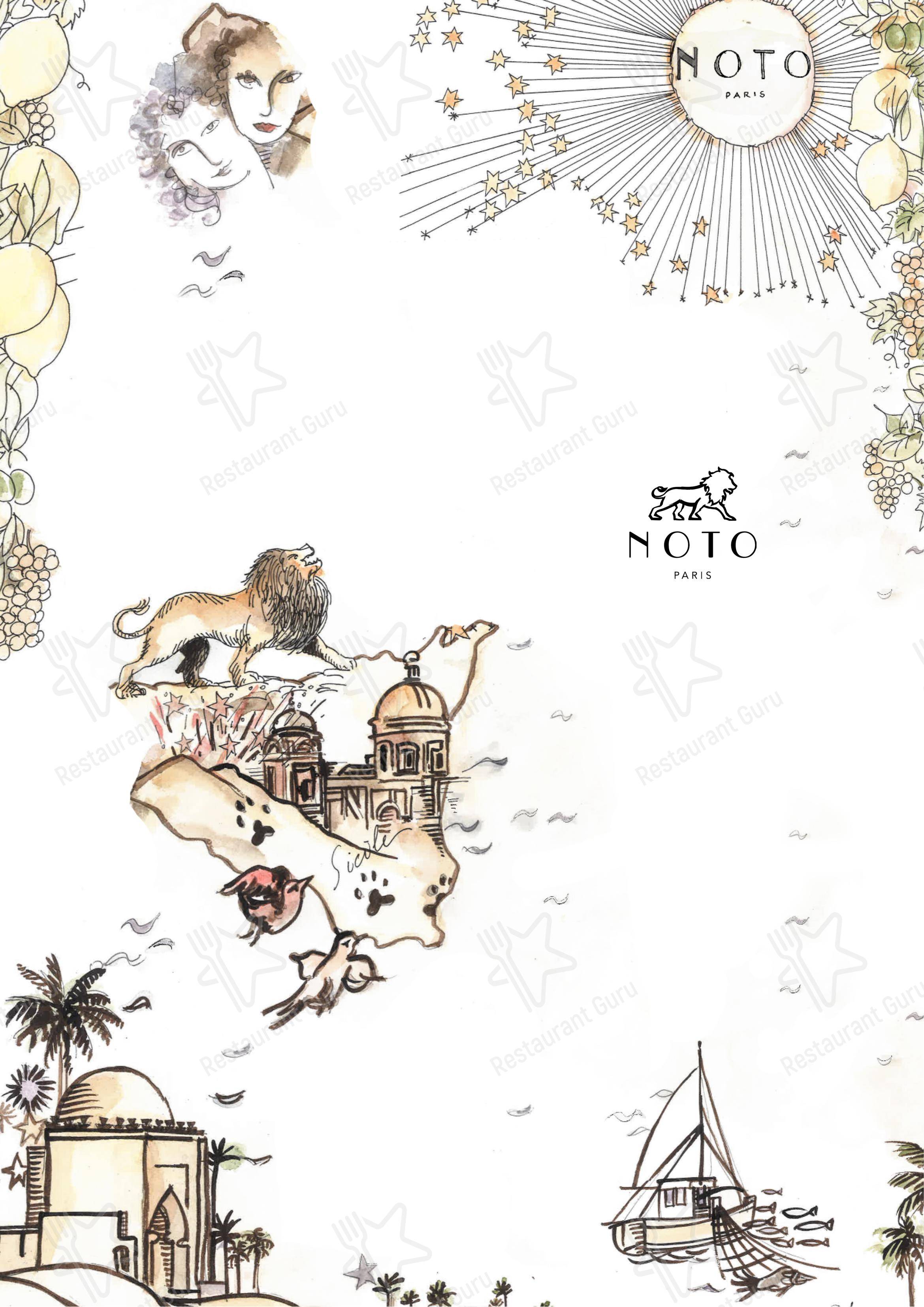 Menu pour NOTO Paris - Menu bar