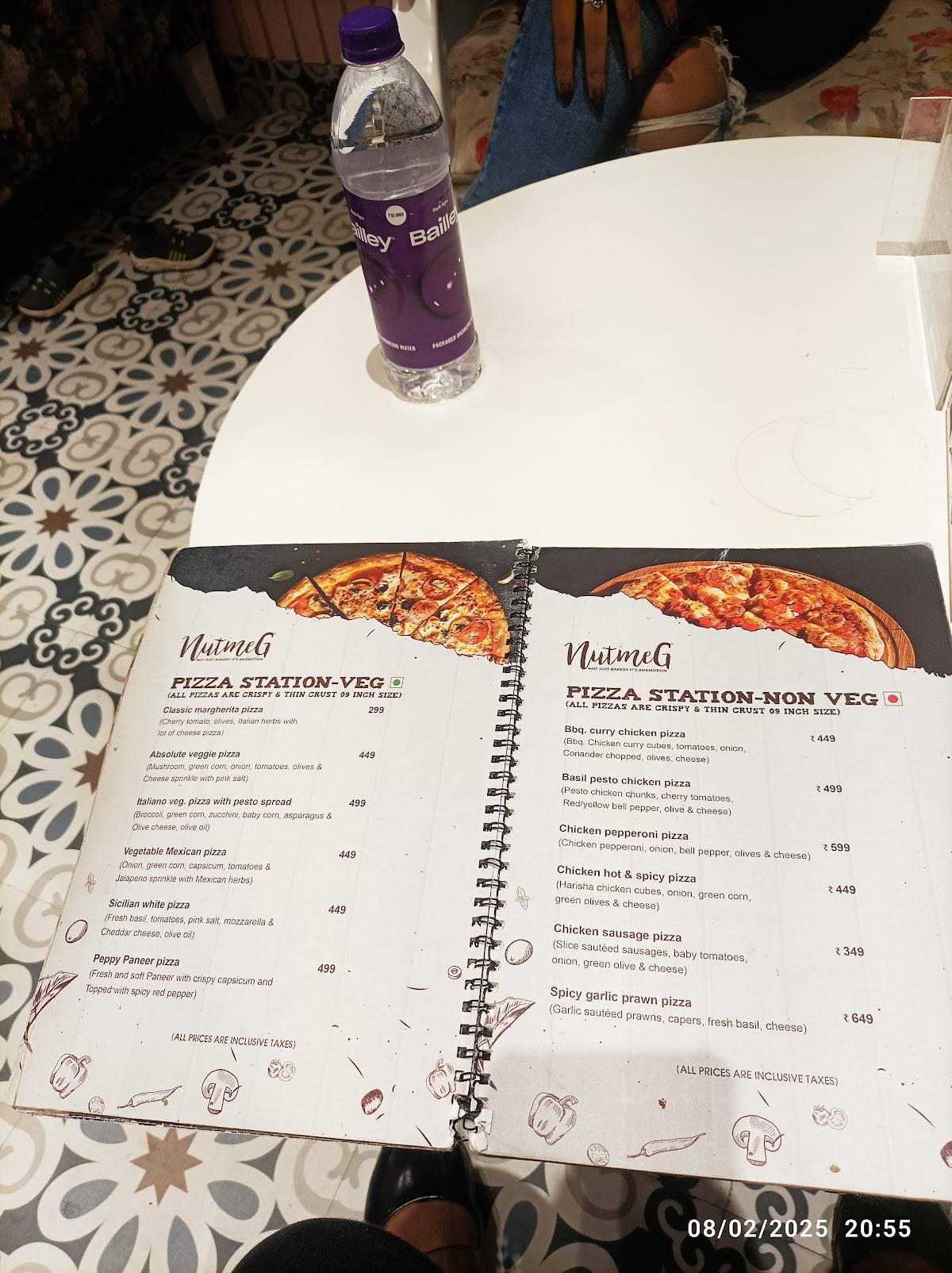 Nutmeg Bakery and Cafe menu