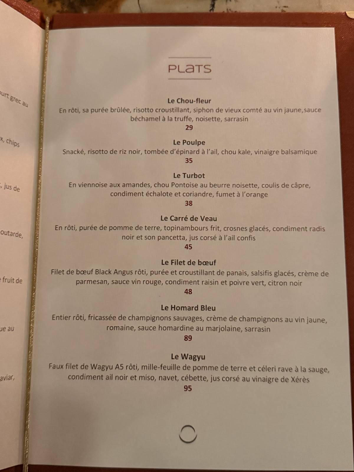 Menu de ONYX