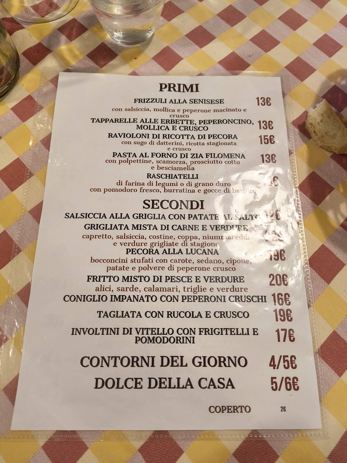 Menu di OSTERIA DEL SAPORE 