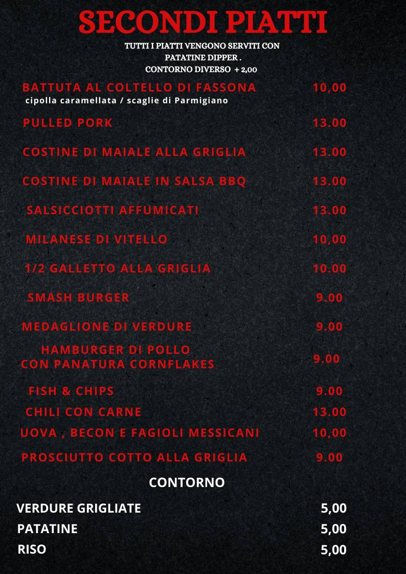 Menu di OTHERSIDE Rock Pub 