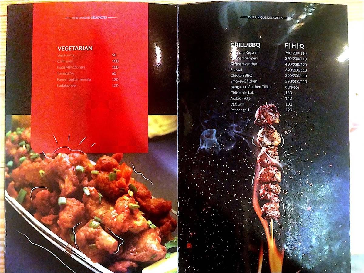 Open grill menu
