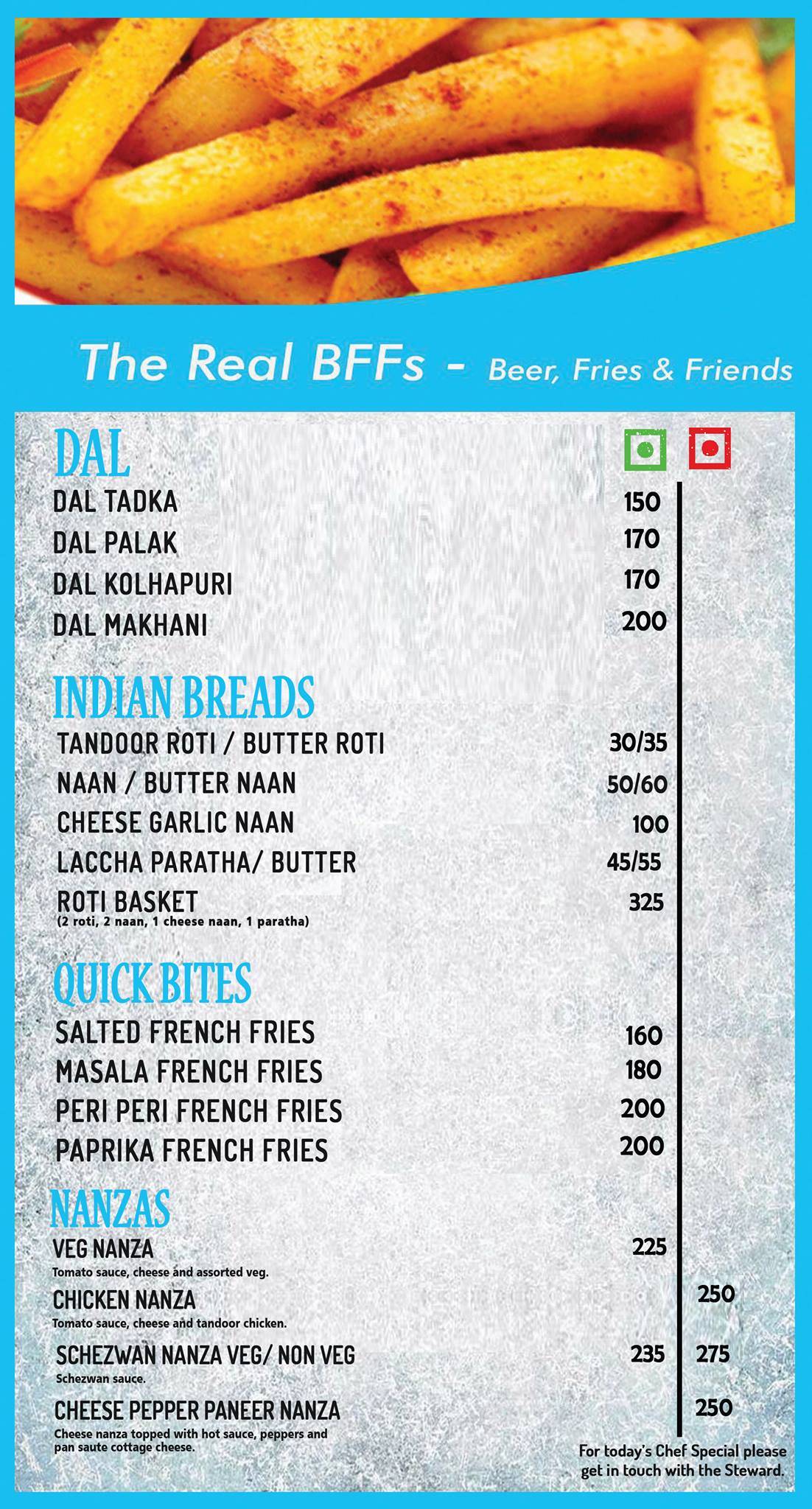 Oh Live menu