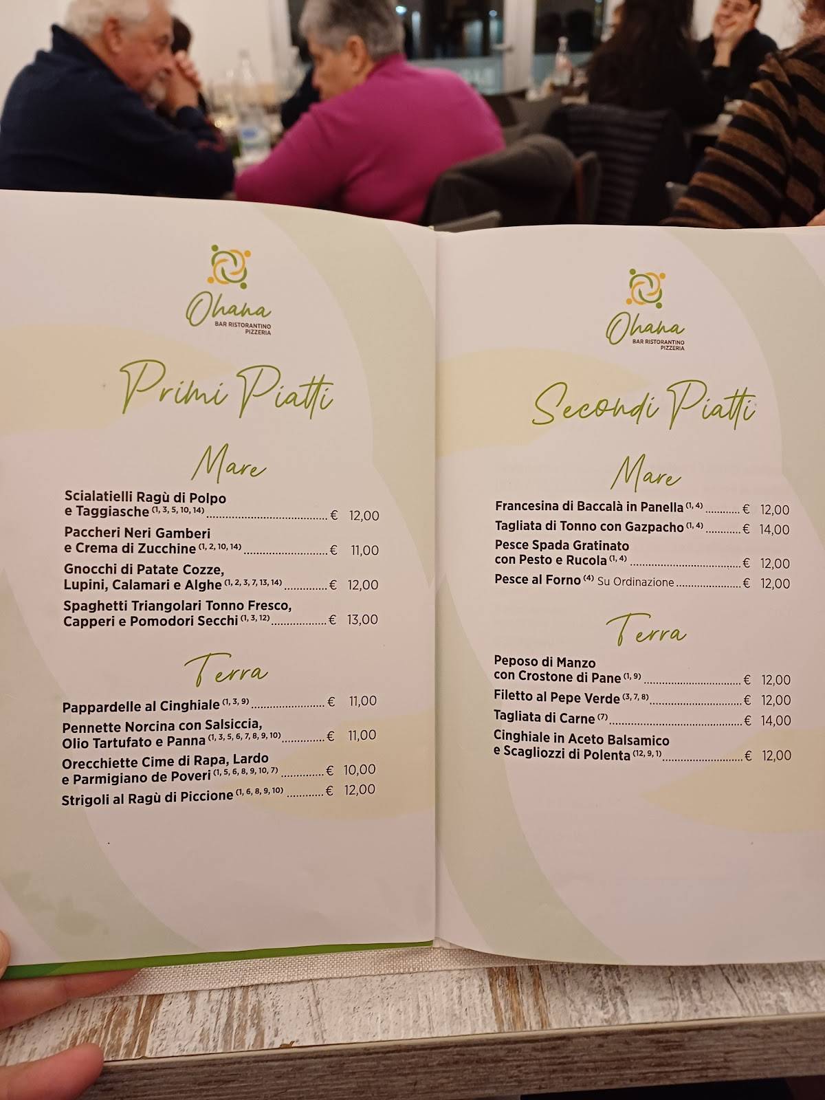 Menu di Ohana Ristorantino 