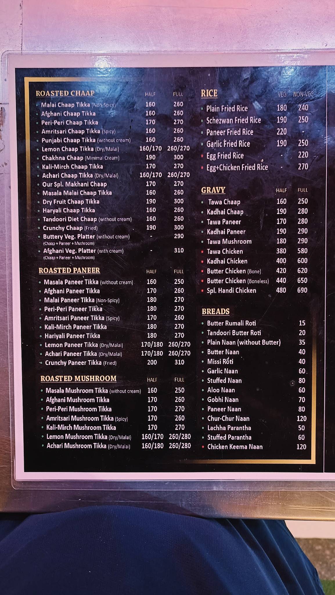 Om Chaap Corner menu