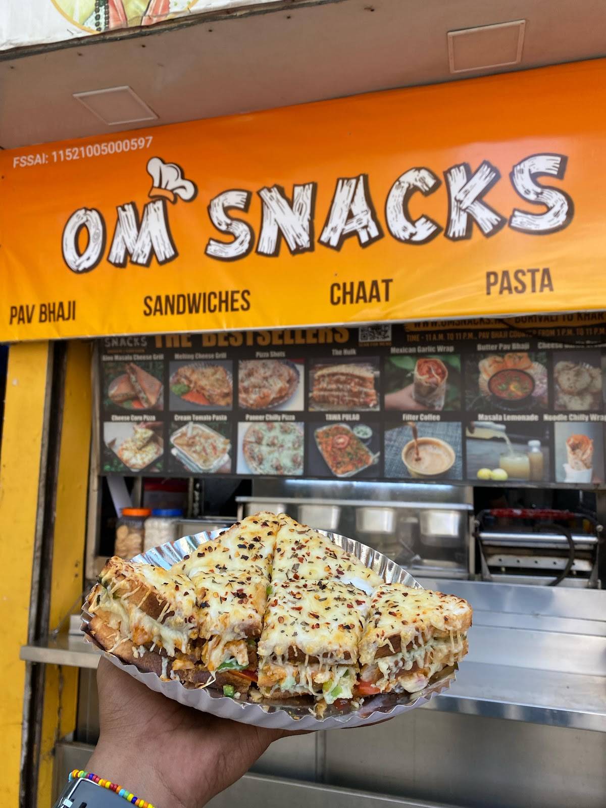 Om Snacks - Sandwiches, Chaat shop, Pav Bhaji Shop, Pizza Delivery, Fast Food Restaurant in Andheri East menu