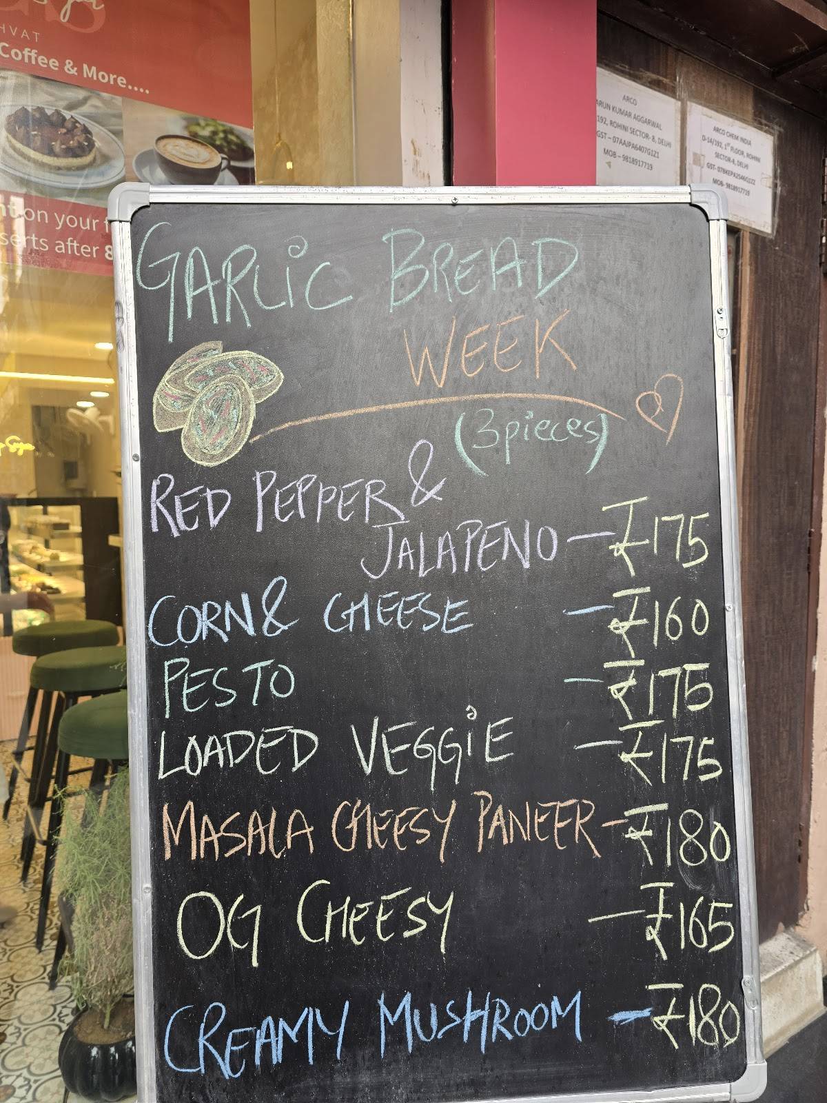 One Cup Sugar menu