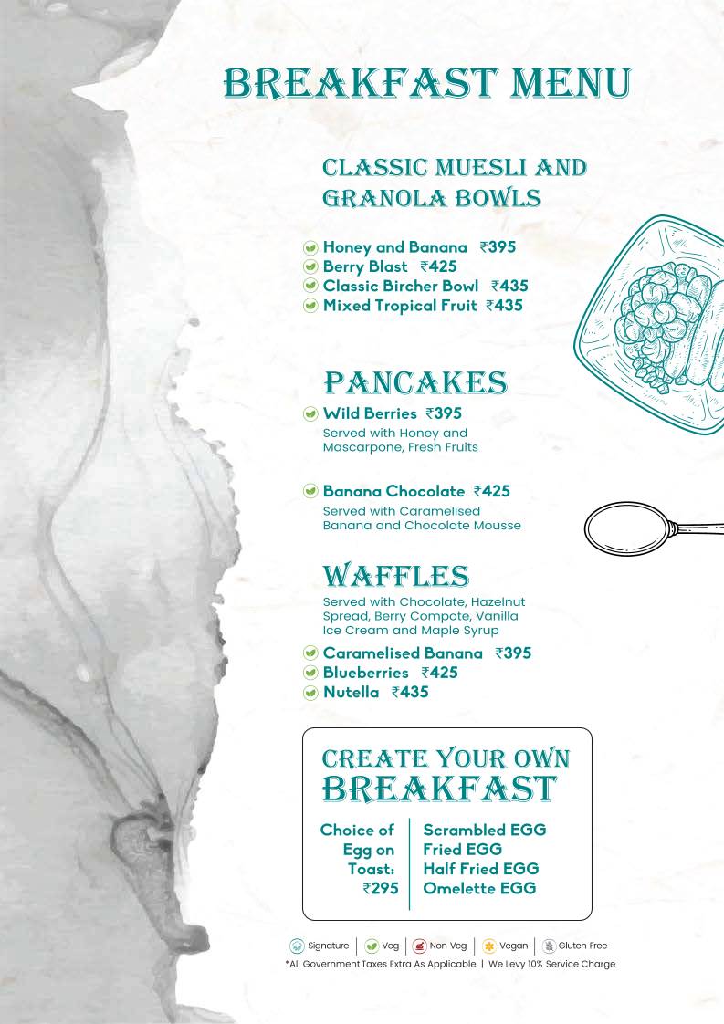 Open House Cafe menu