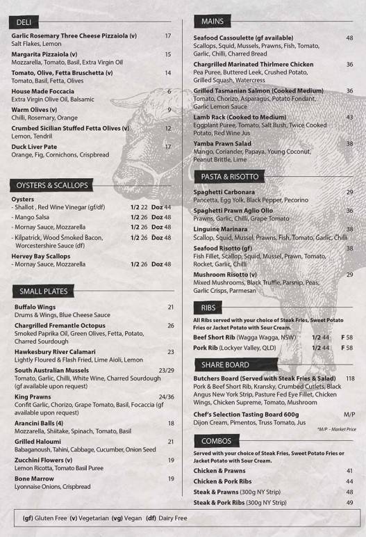 Menu at Osso Campbelltown restaurant, Campbelltown