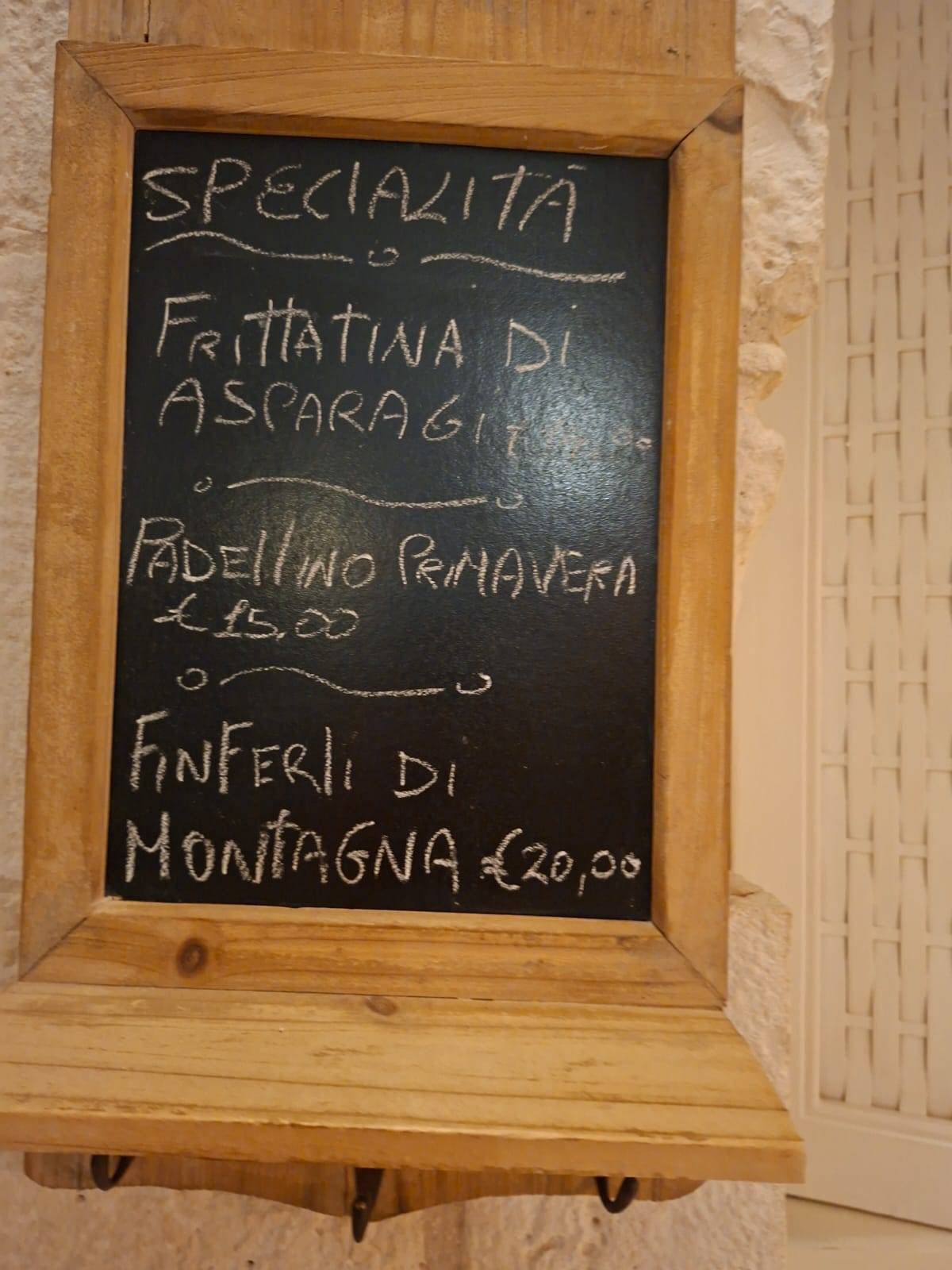 Menu di Osteria Caroseno 