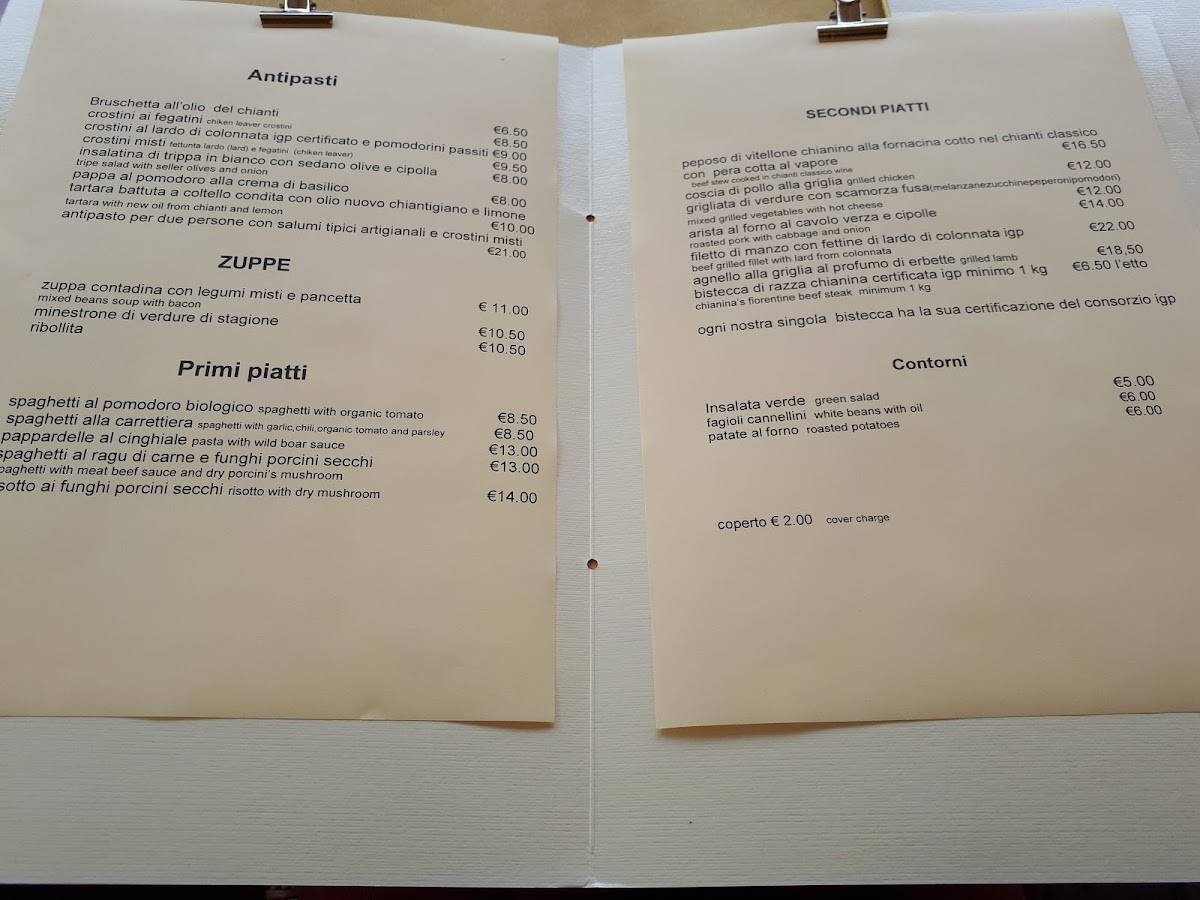 Menu di Osteria Mangiando Mangiando 