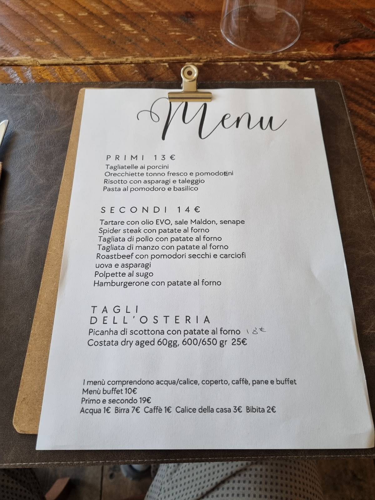 Menu di Osteria Urbana 