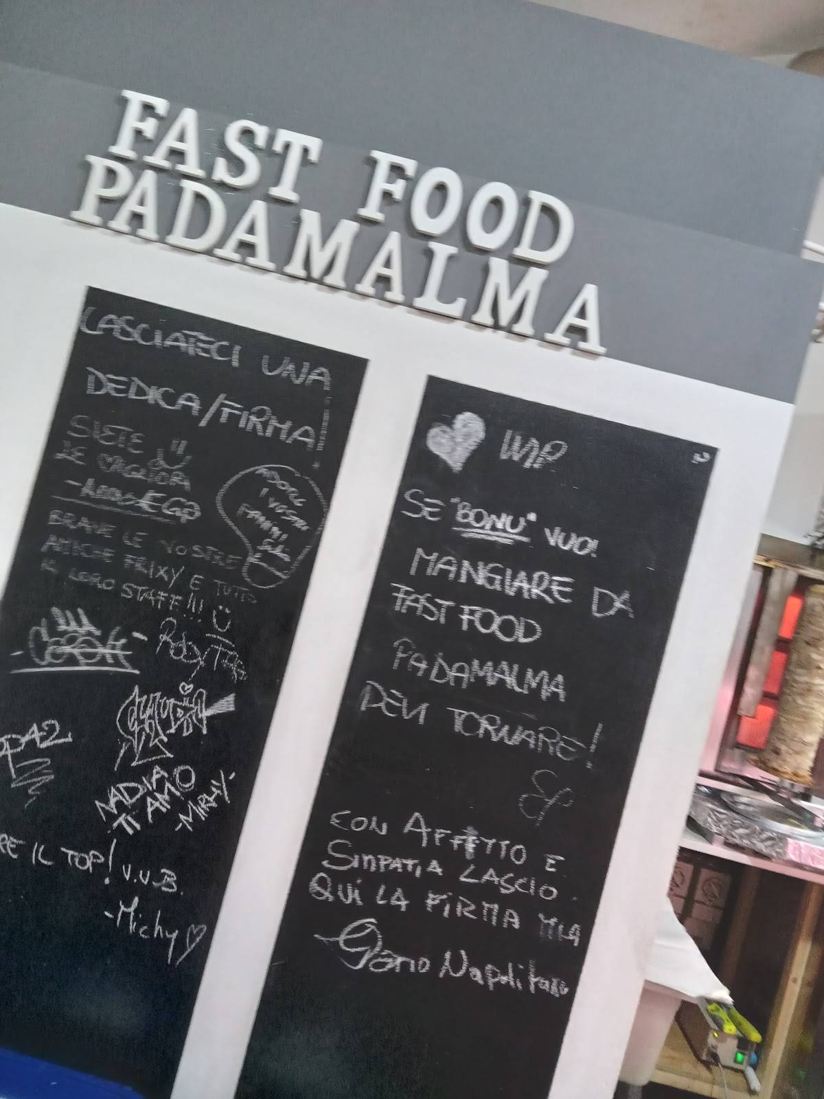 Menu di PADAMALMA 