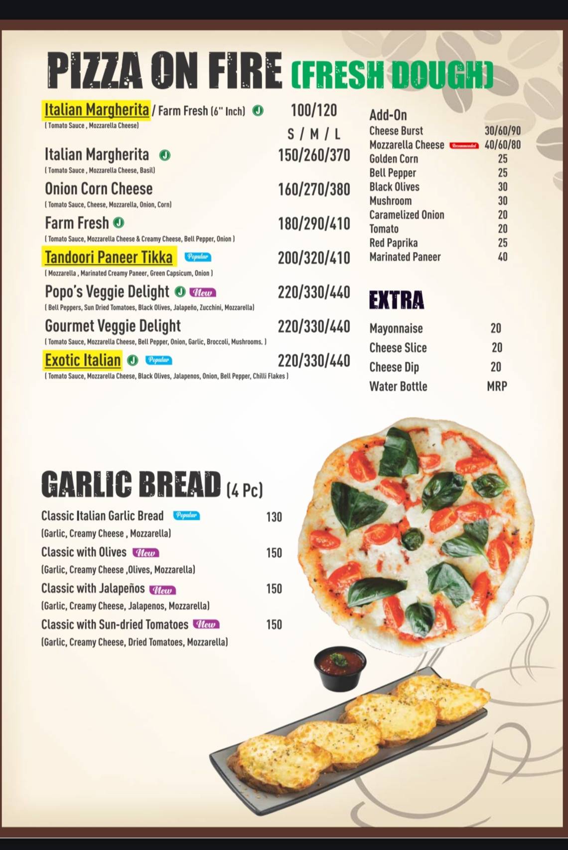 POKKET CAFE DANDELI menu