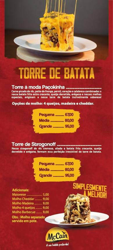 Paçokinha - Restaurante e Lancheria cardápio