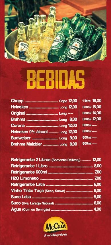 Paçokinha - Restaurante e Lancheria cardápio