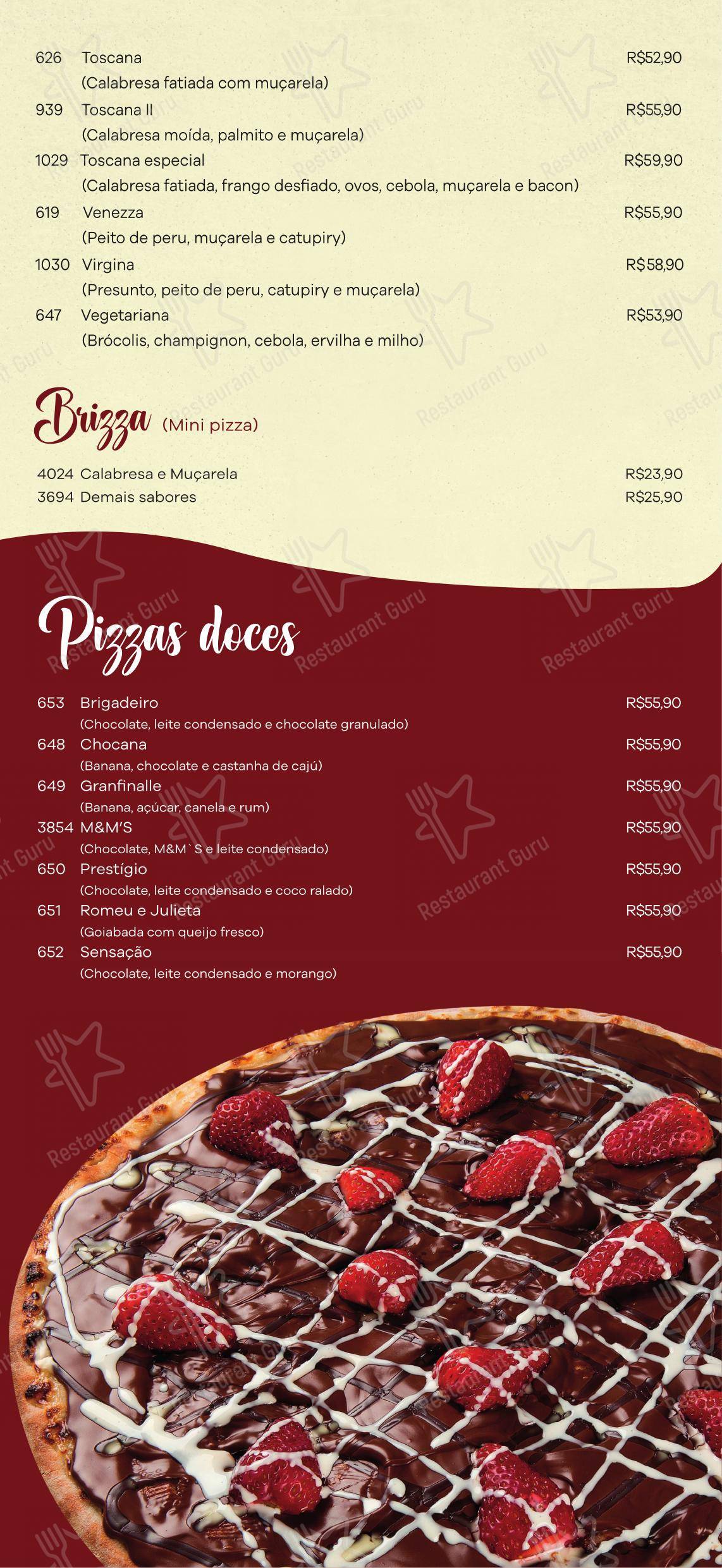 Padaria Bella Caiubi - Menu