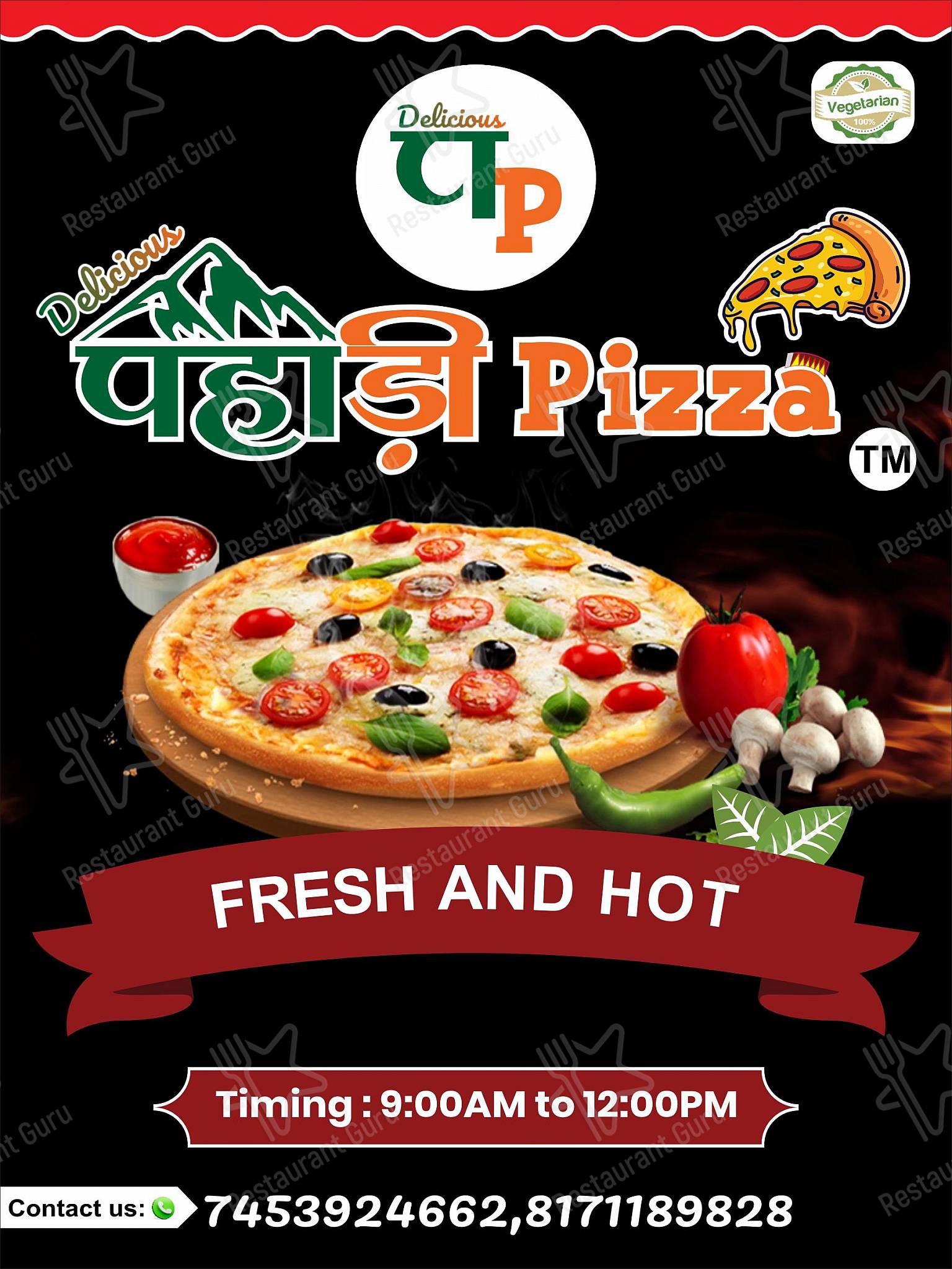 delicious Pahadi Pizza menu