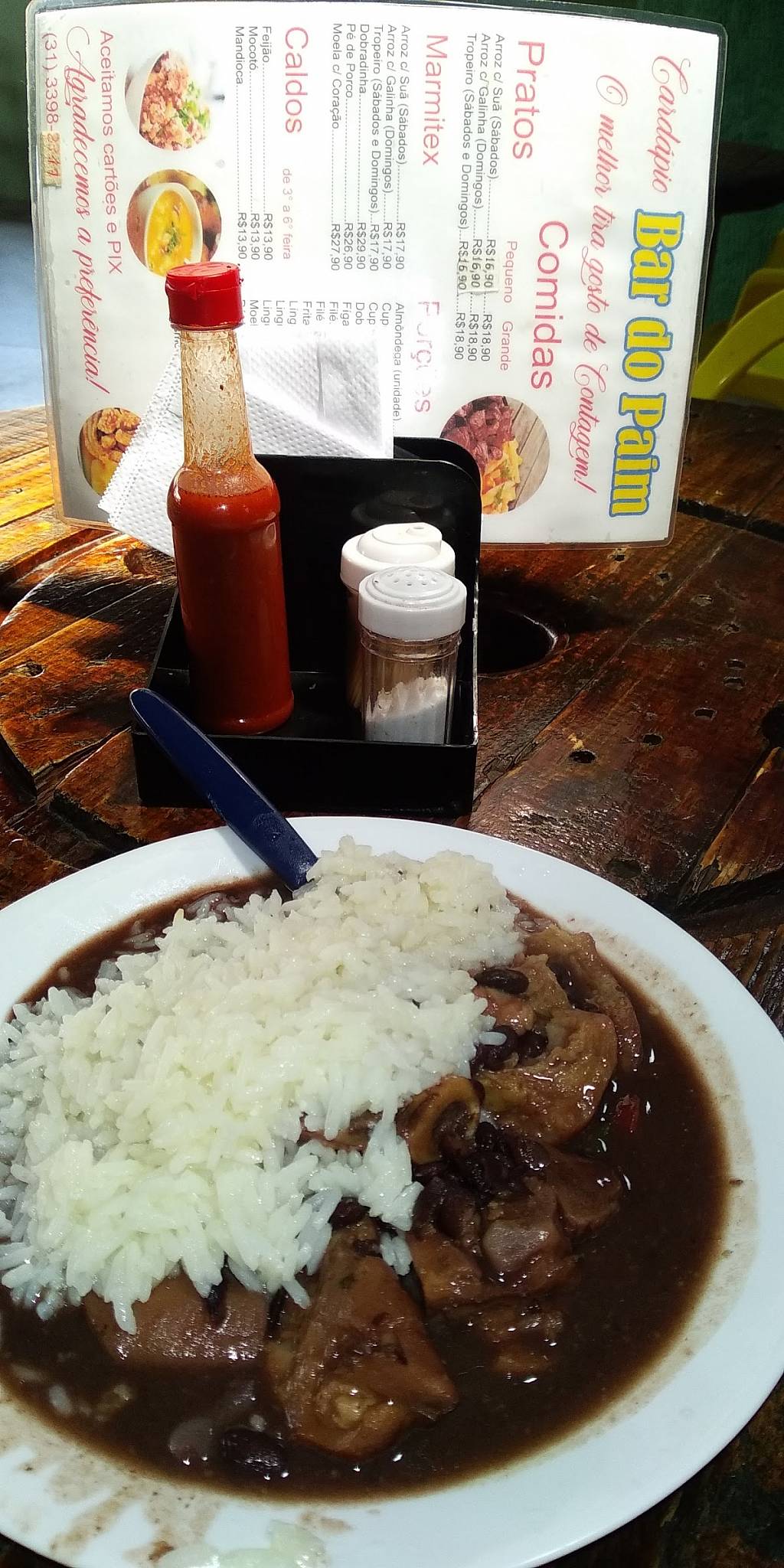 Bar do Paim cardápio