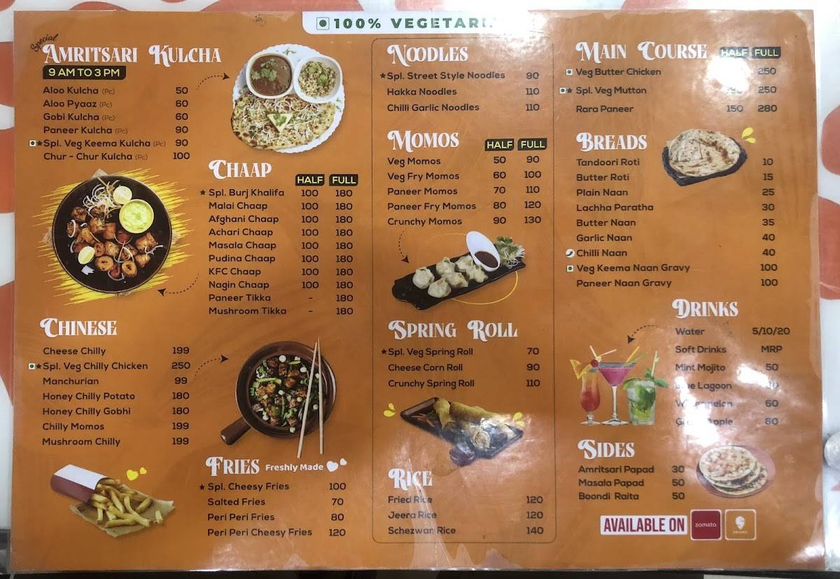 Pakka Adda menu