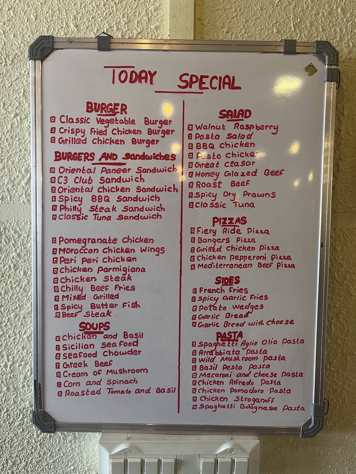 Home Flavours menu