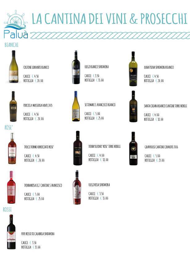Menu di Paluà 