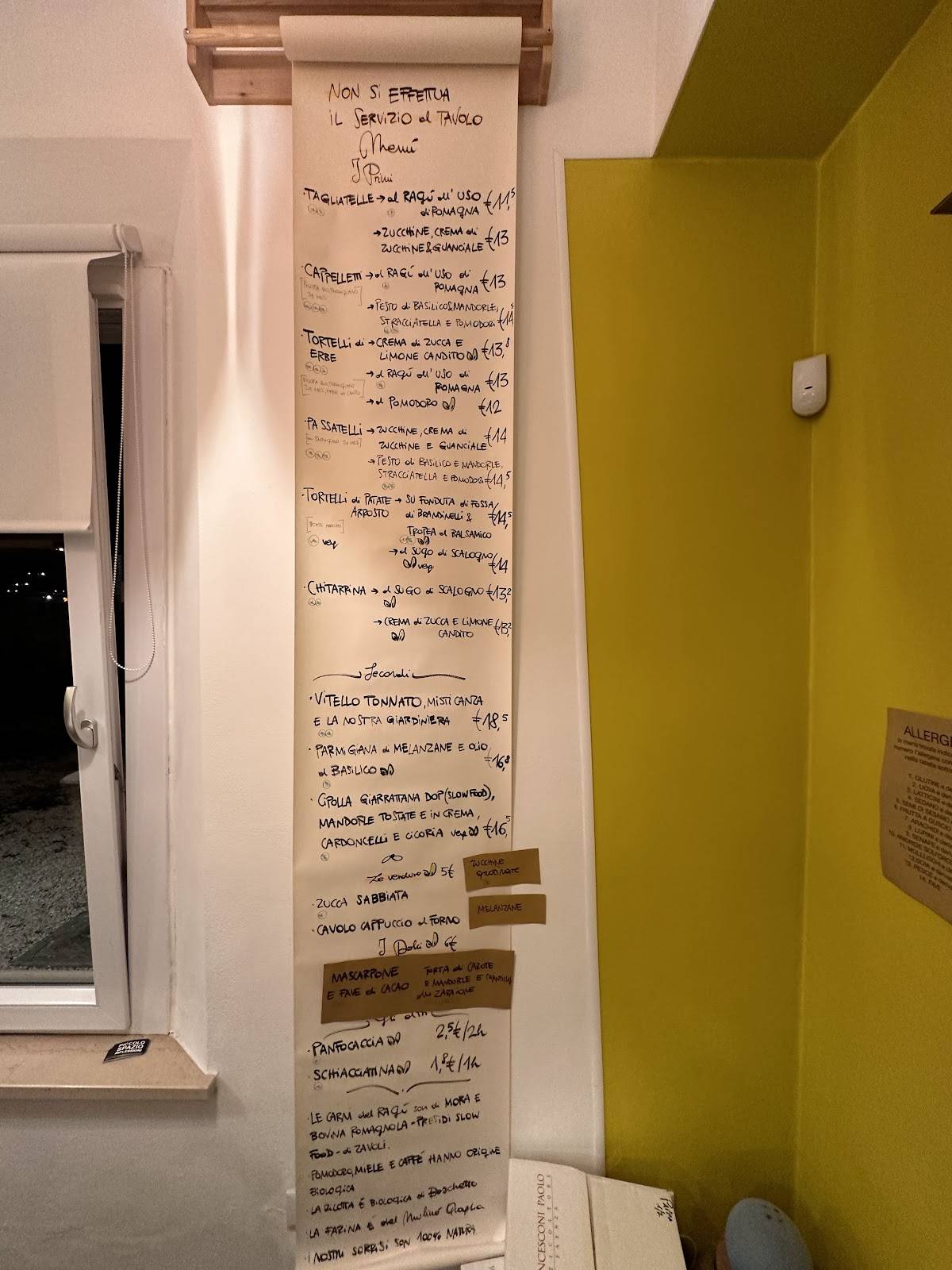 Menu di Pappa Pastificio e Cucina 