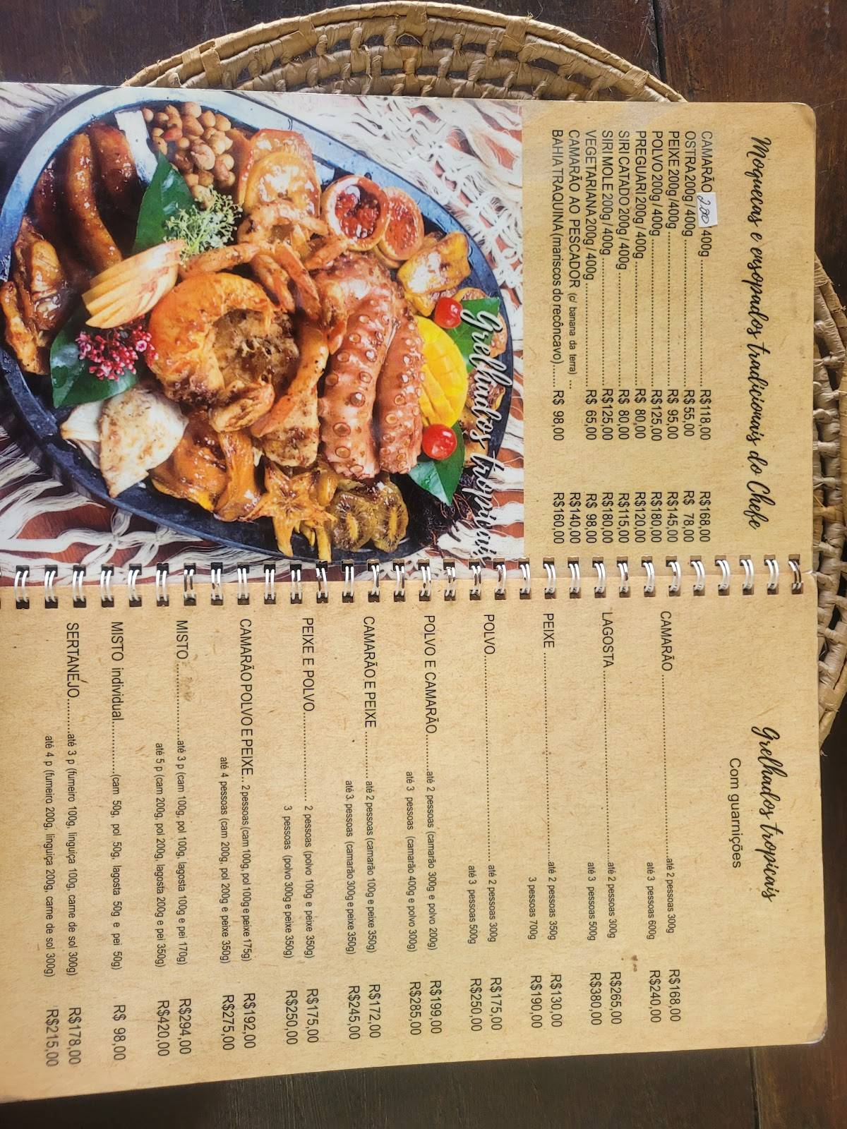 Restaurante Paraíso Tropical cardápio