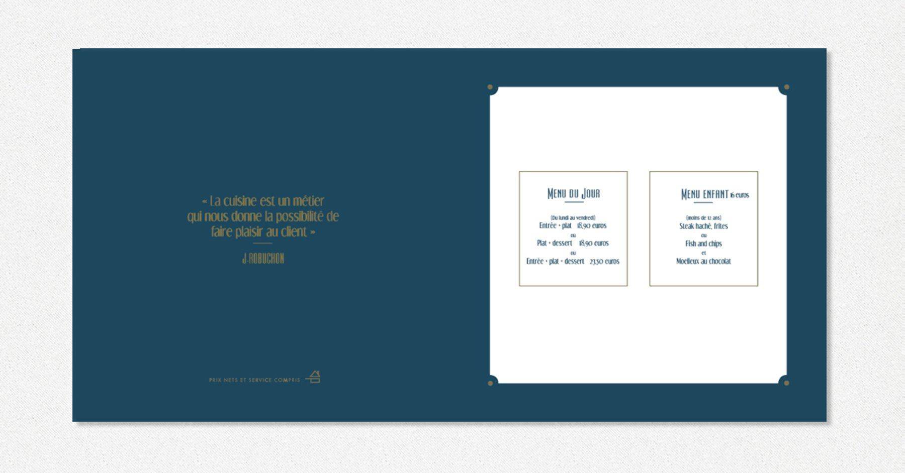 Menu de Chez Franck