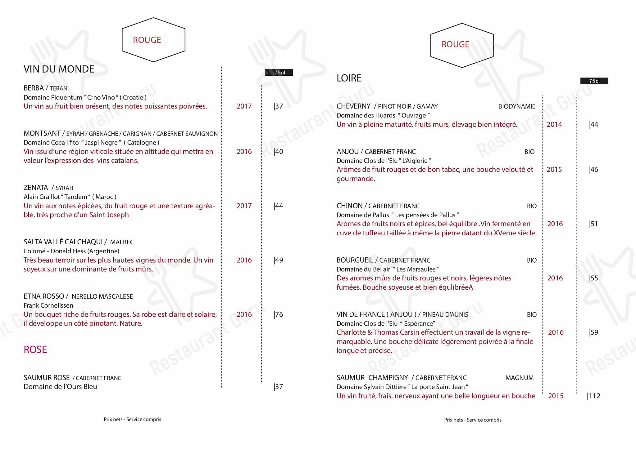Set menu pour Coretta dans Paris