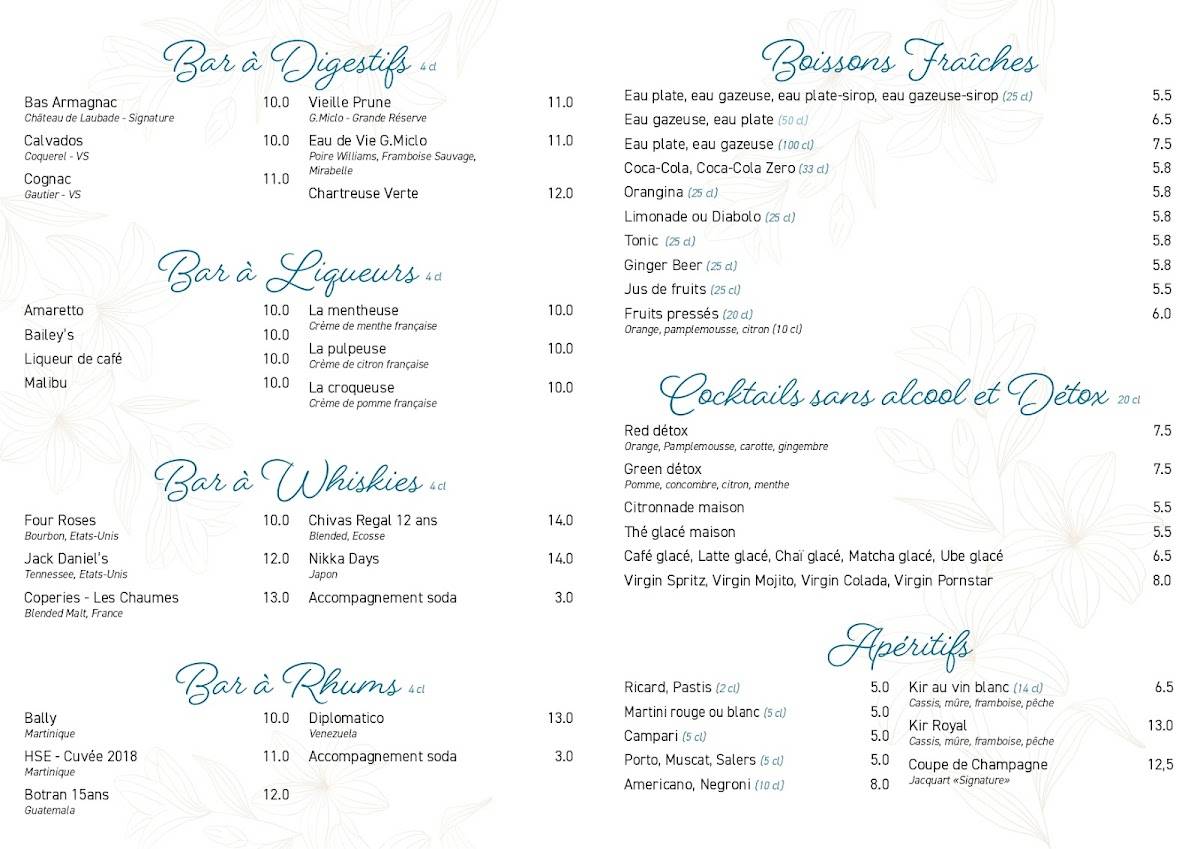 Menu de dudule