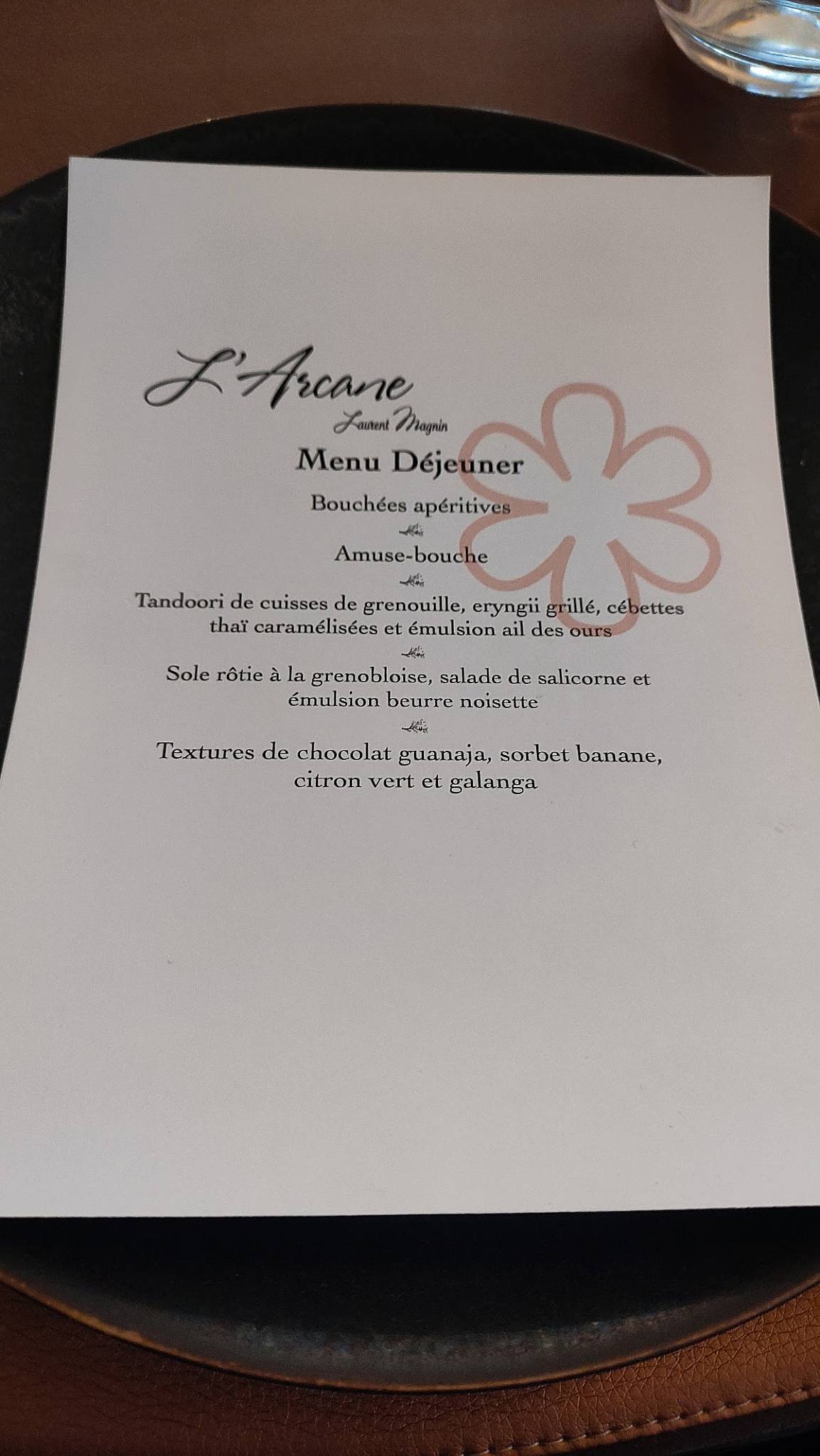 Menu de L'Arcane