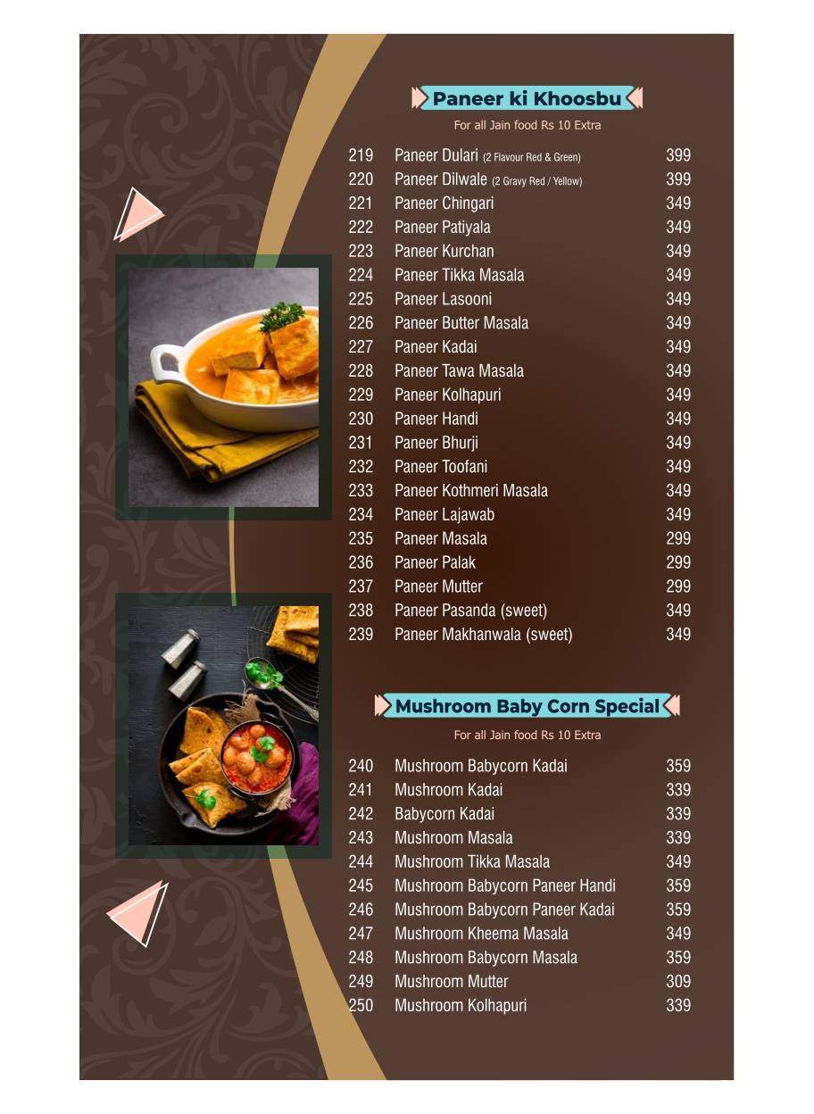 Parivar Veg Restaurant Best family Restaurant menu