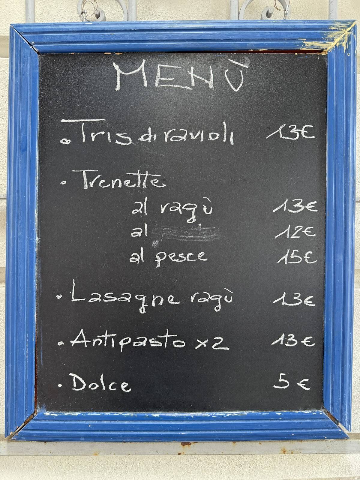 Menu di Pasta Fresca Brambilla - Bistrot e Laboratorio 
