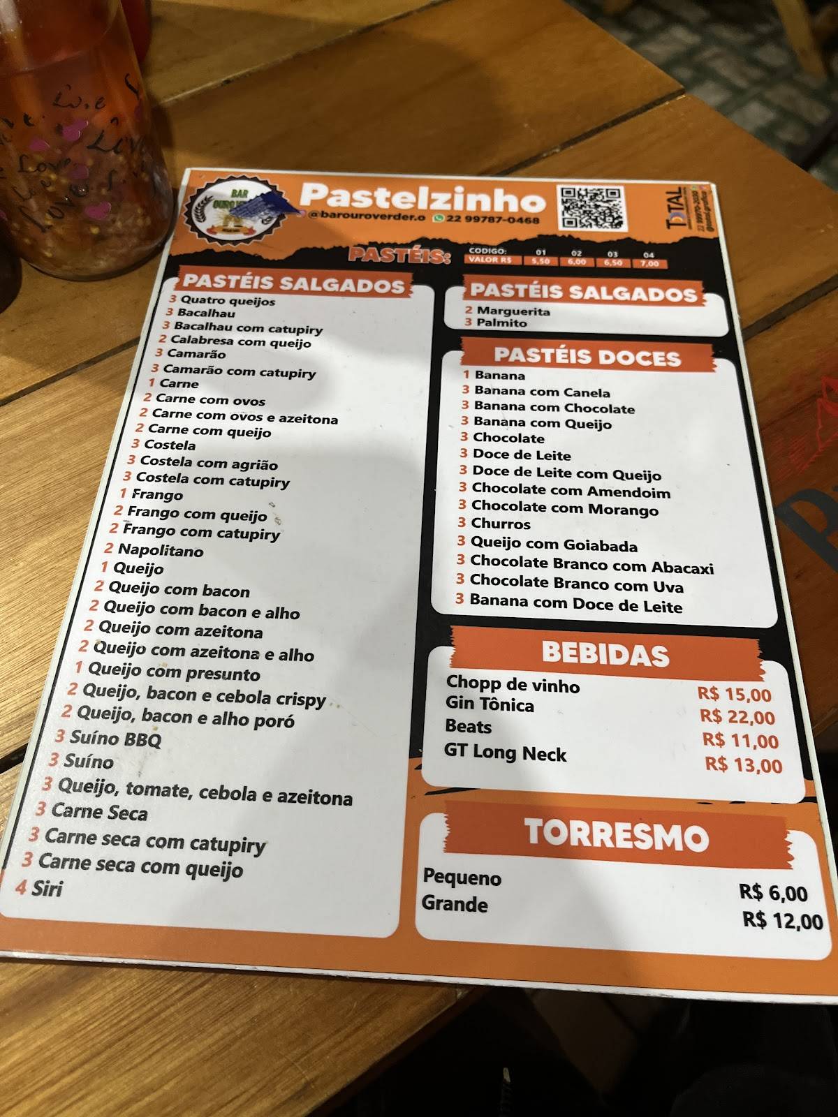 Pastelzinho (Rio das Ostras) cardápio