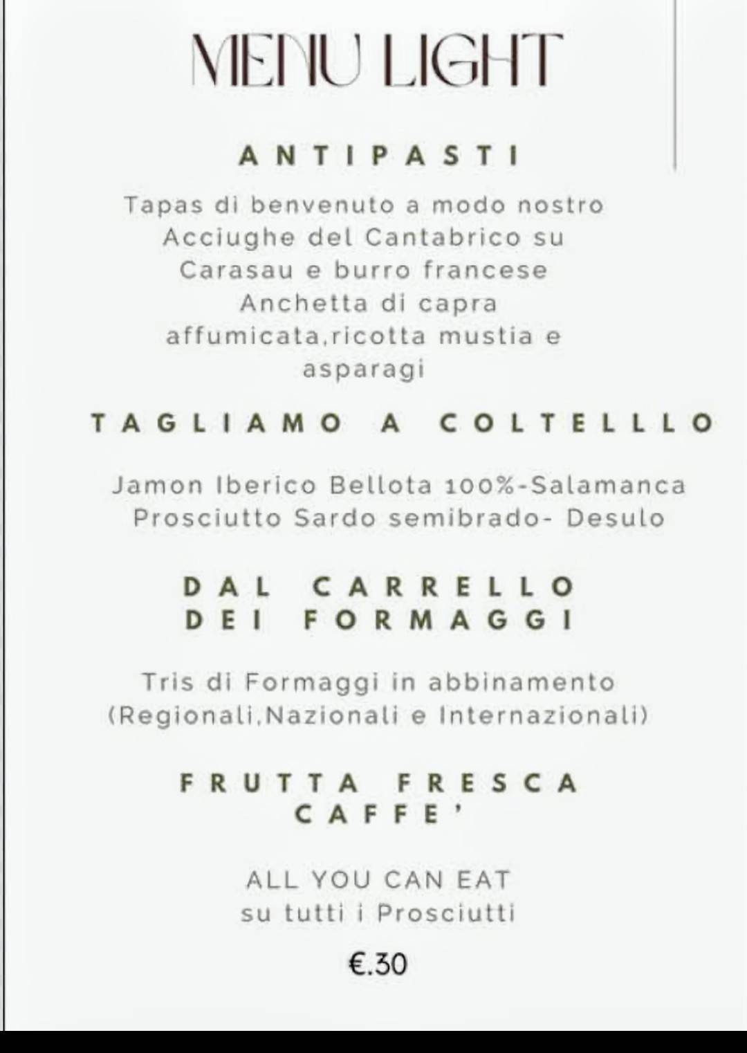 Menu di Pata Negra "La Jamoneria" 