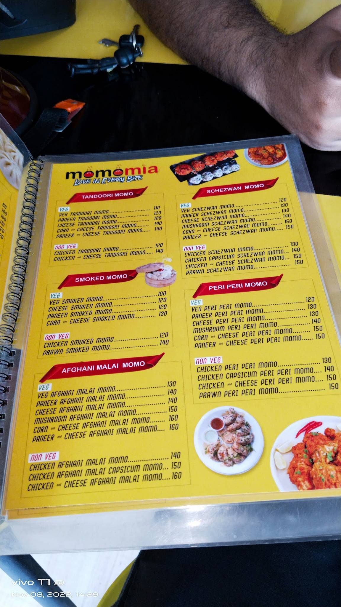 Mama's Momos menu
