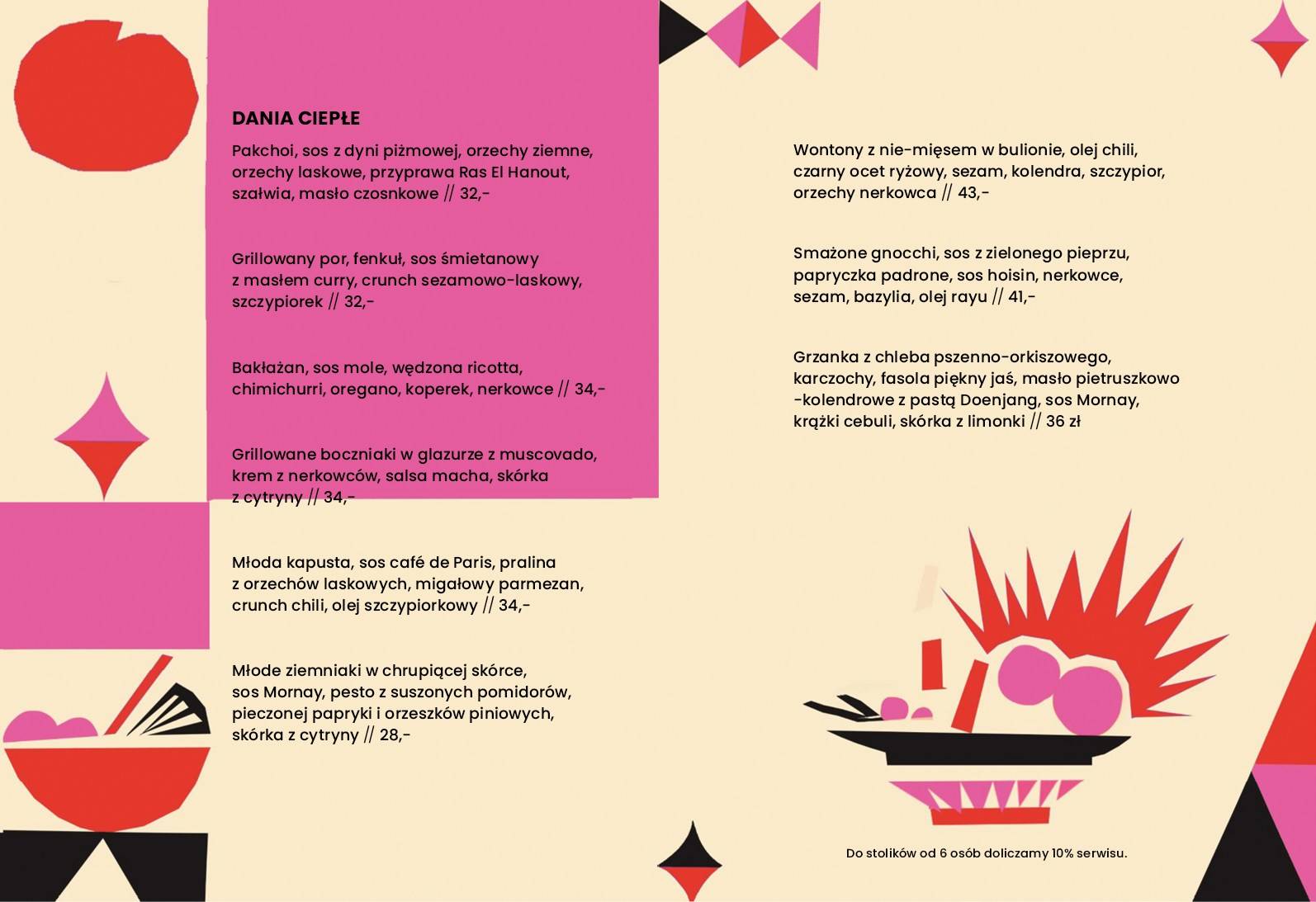 Menu at Peaches Gastro Girls restaurant, Warsaw