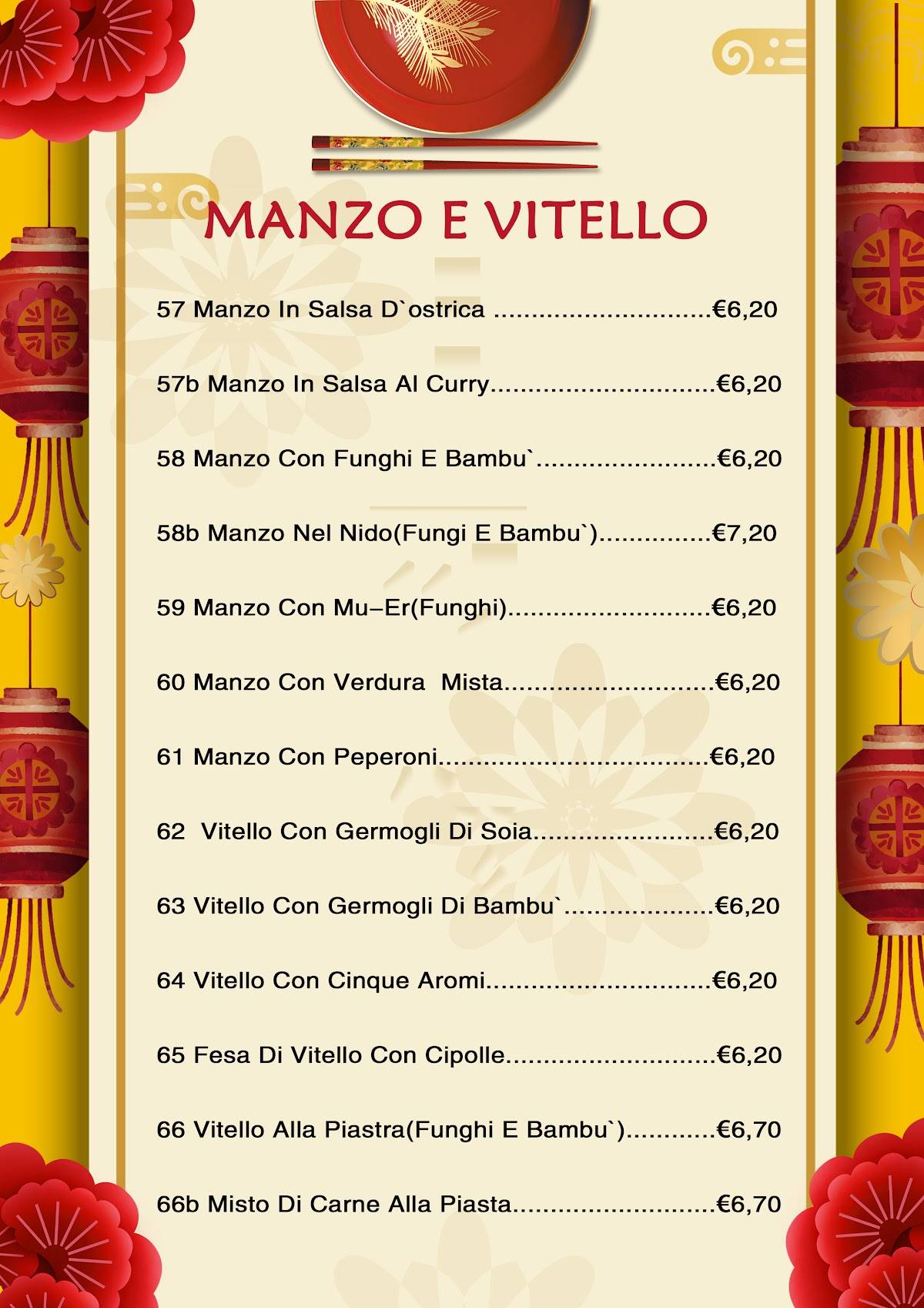 Menu di Pechino 