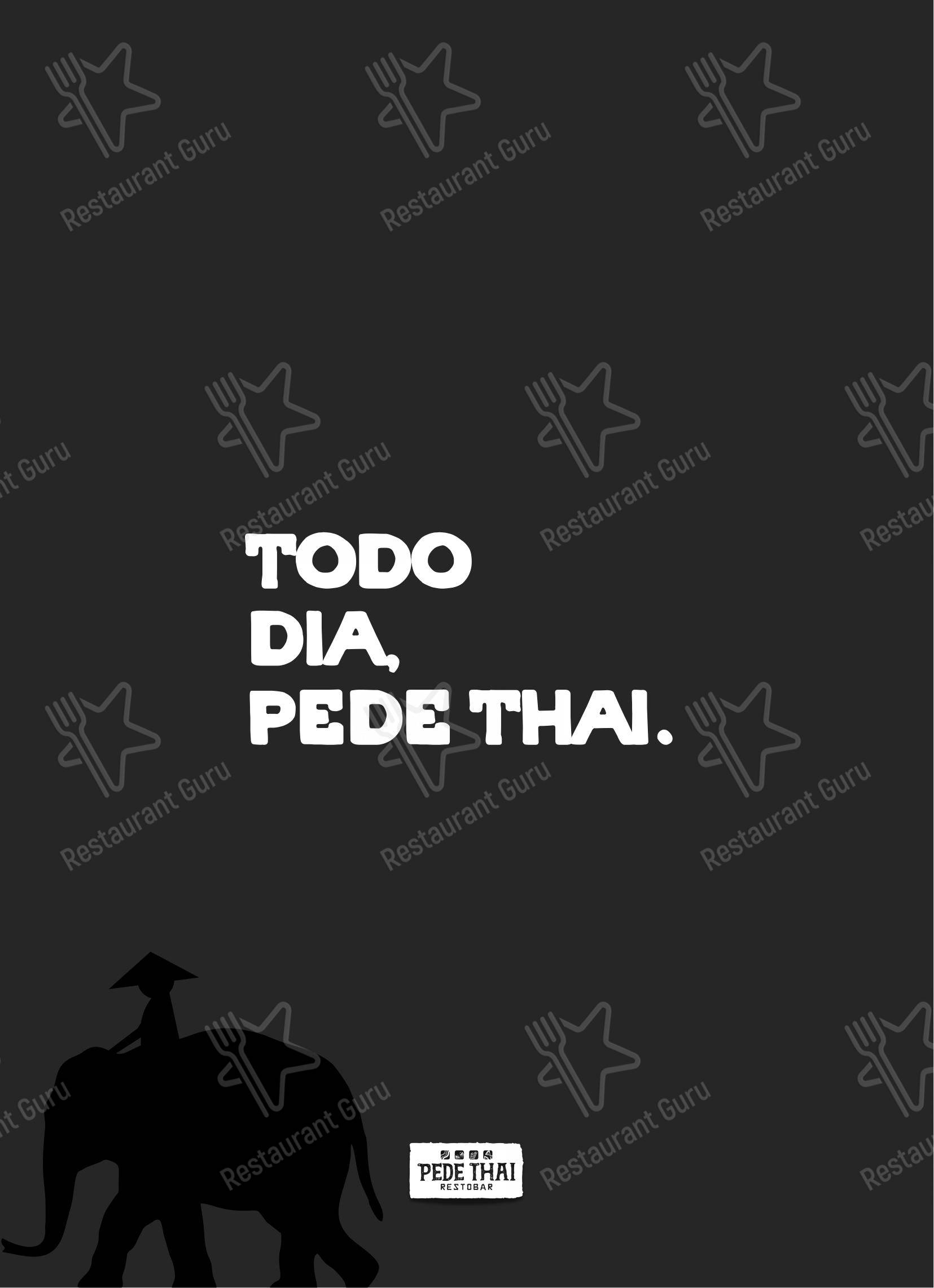 Pede Thai Restobar em Curitiba - Menu