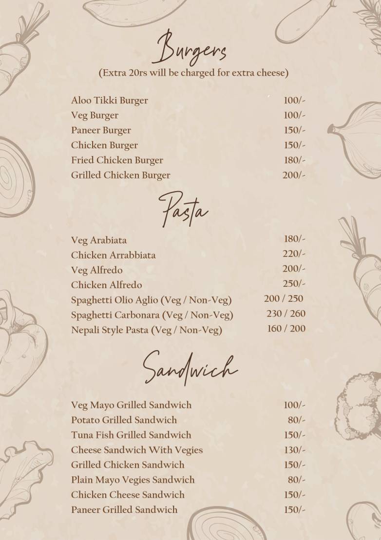 FOOD HUB PELLING menu
