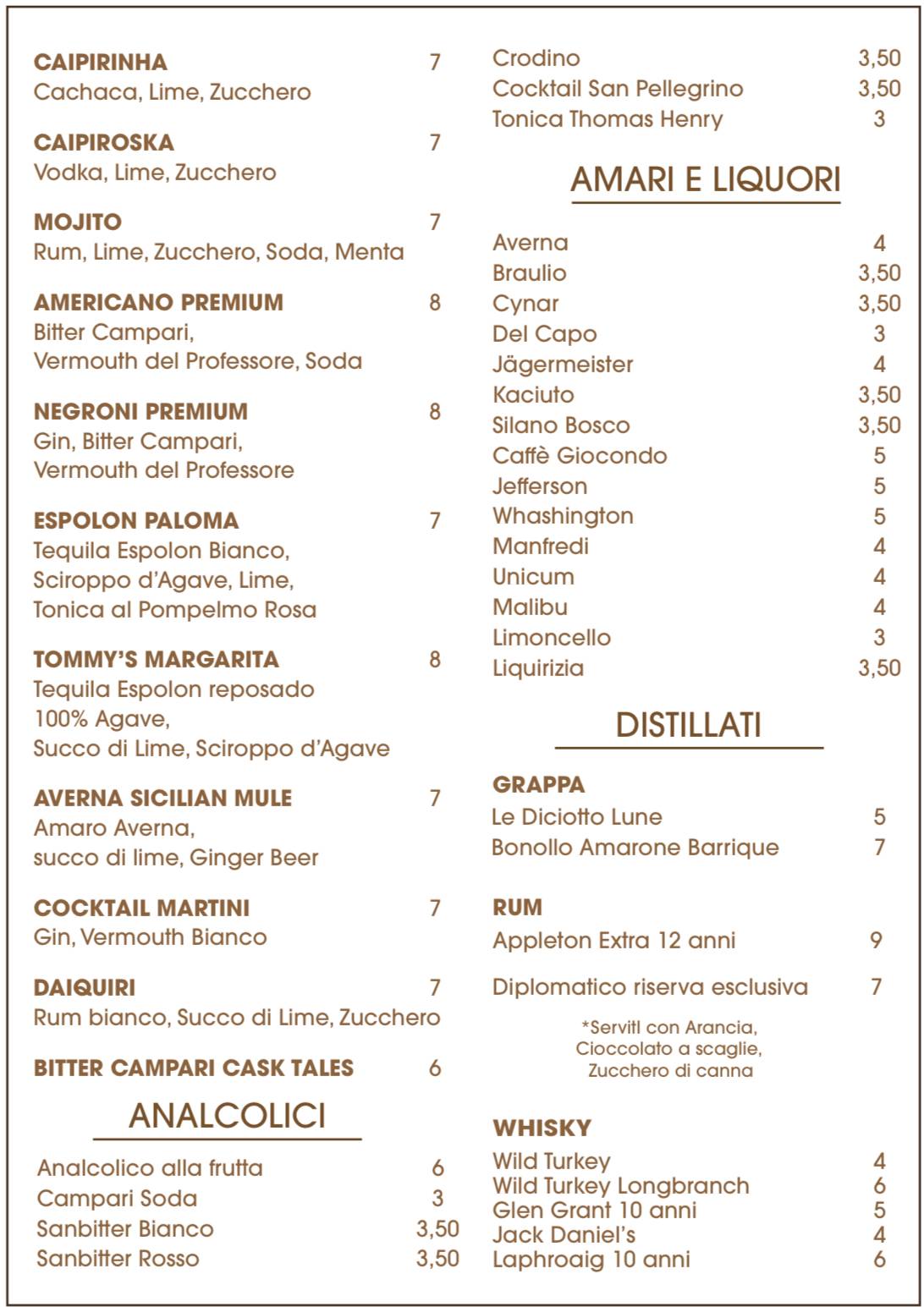 Menu di People Flow Pub 