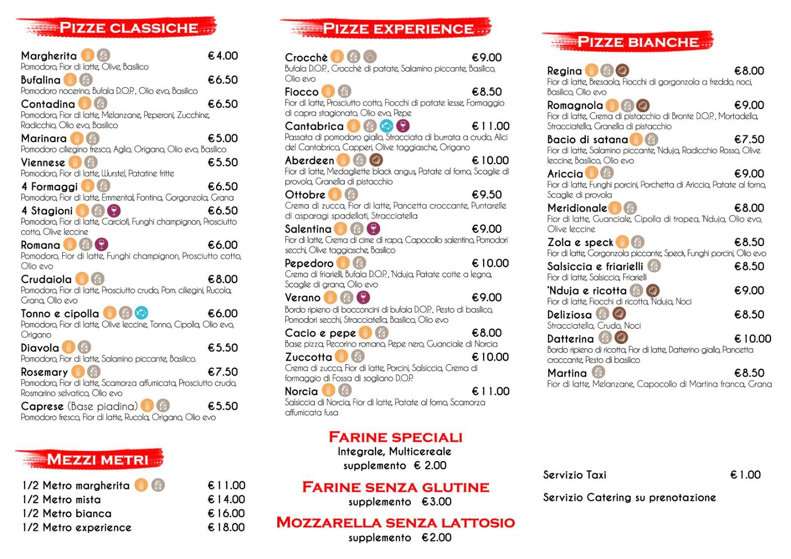 Menu di Pepedoro 
