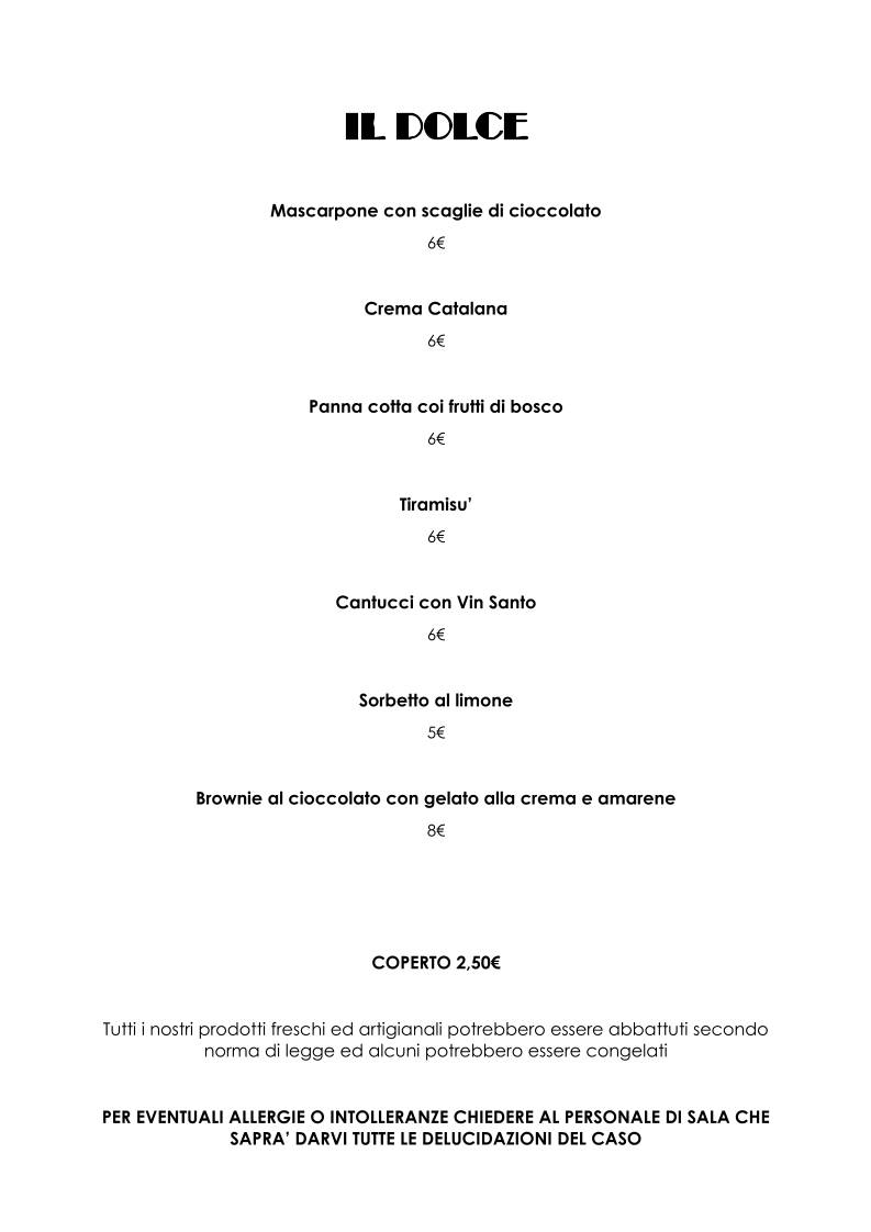 Menu di Perdavvero - Urban Kitchen Lab 