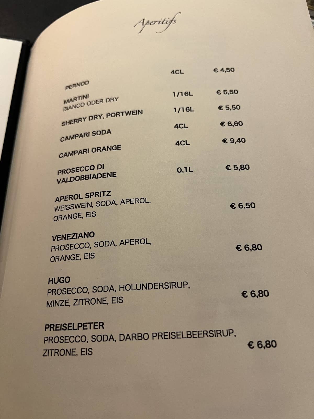 Menu de Piano Bar-Cafe-Restaurant