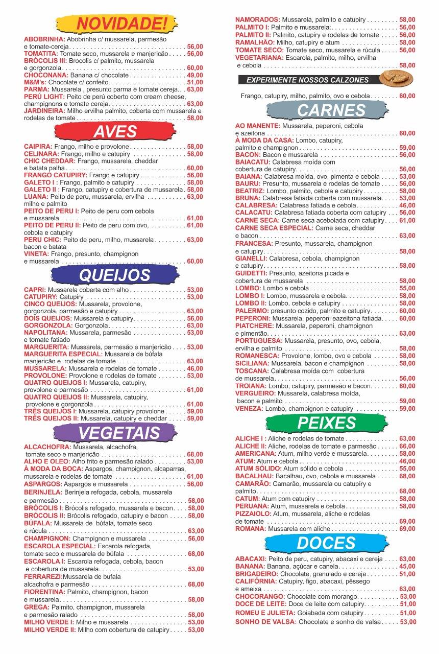 Piatchere Pizza Bar cardápio