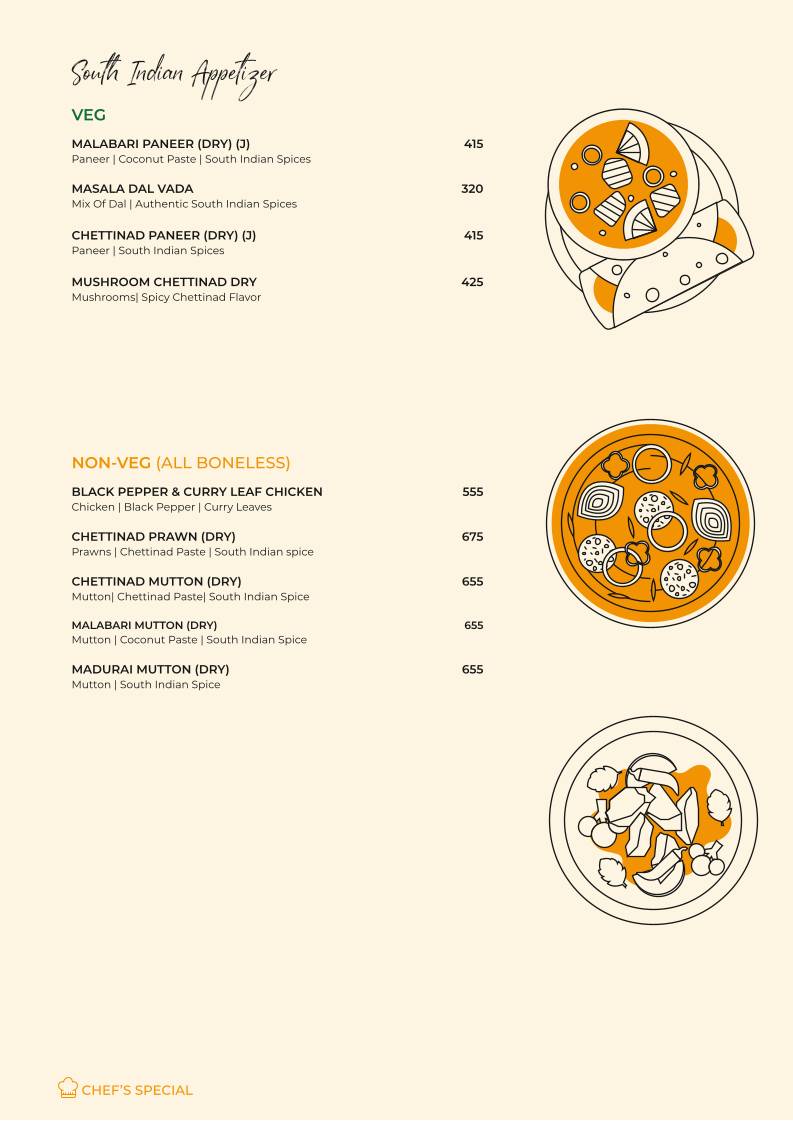 Picaso The Master Chef menu