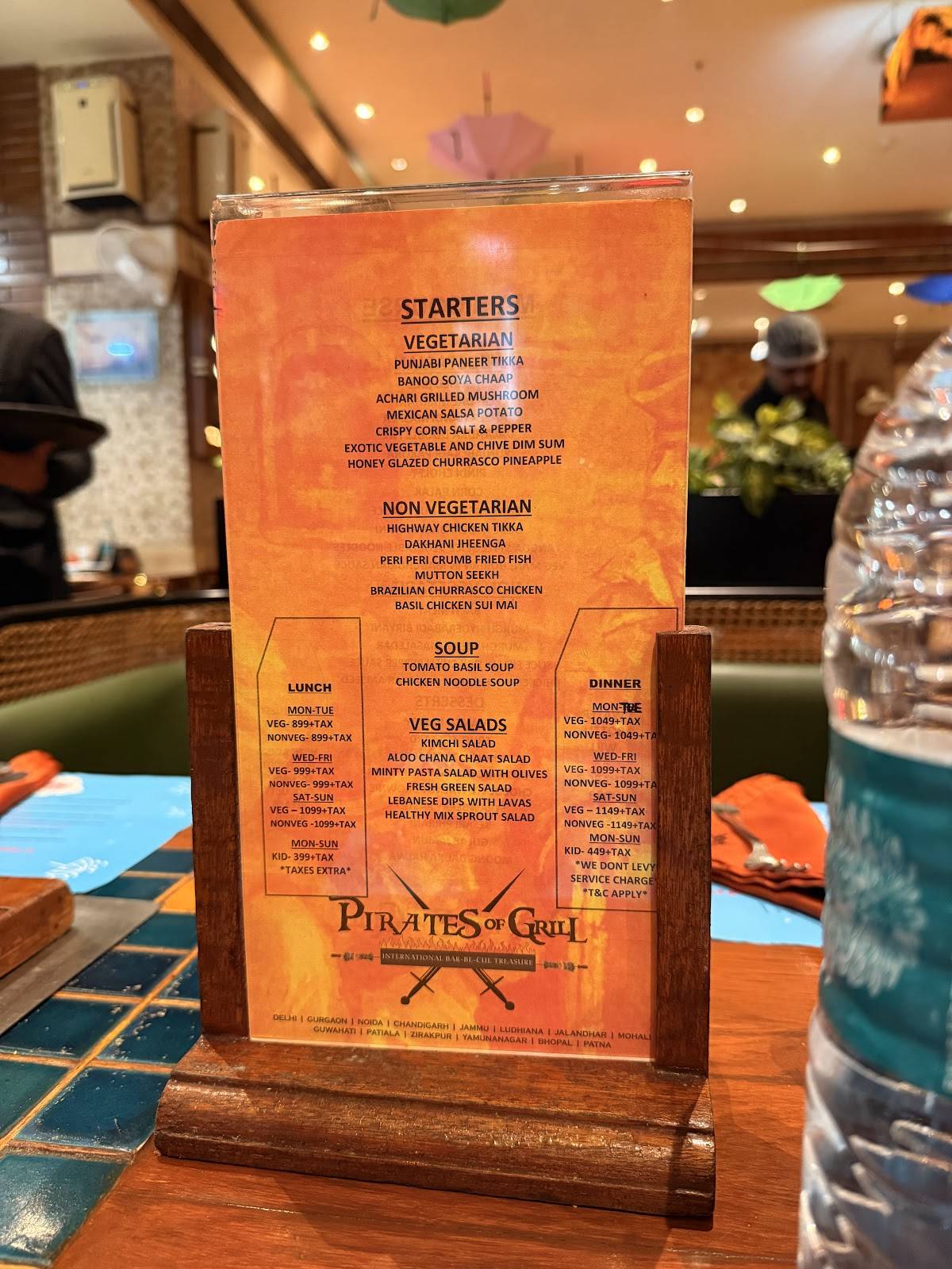 Pirates Of Grill menu