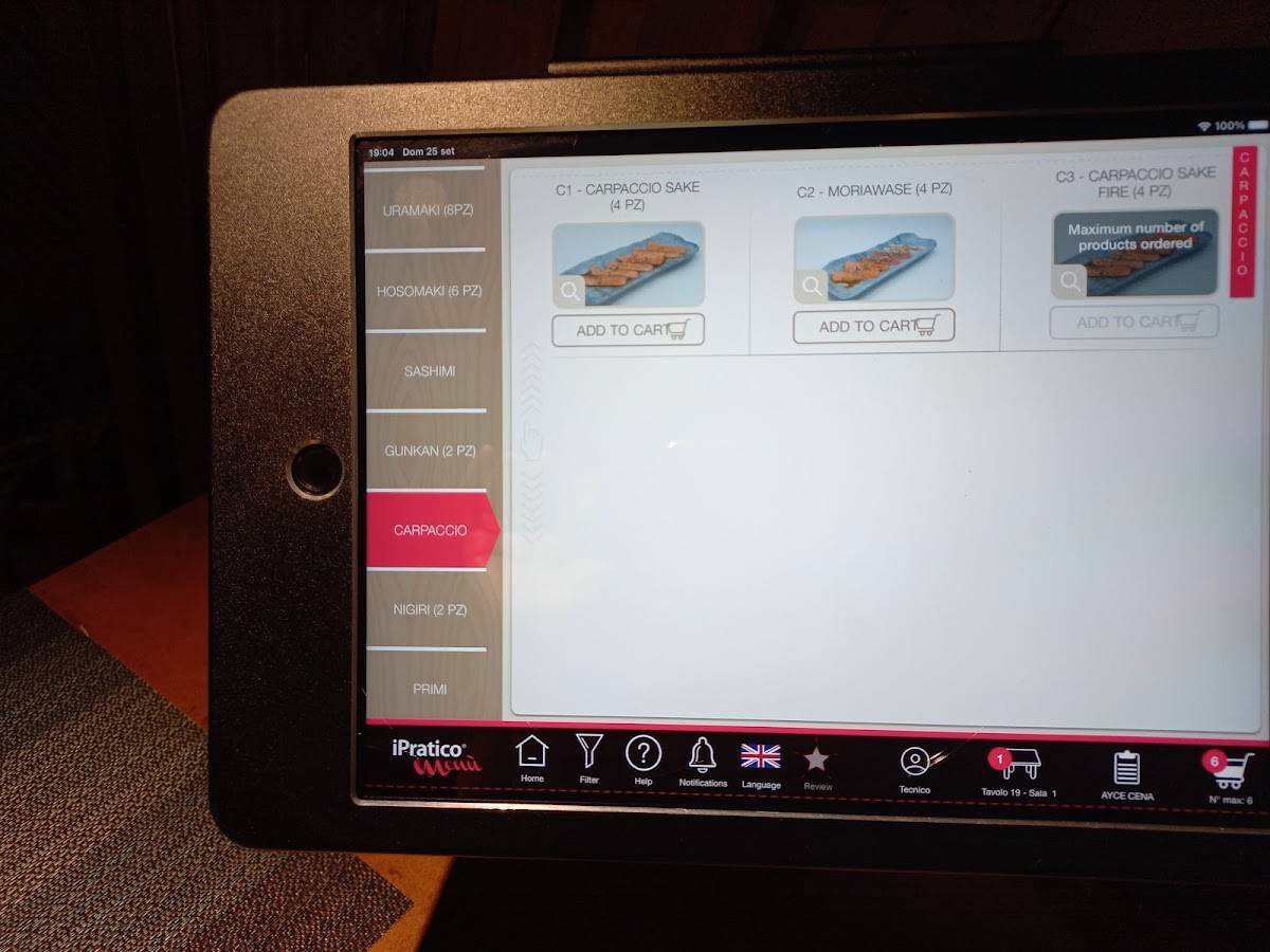 Menu di HANAMI ristorante asiatico 