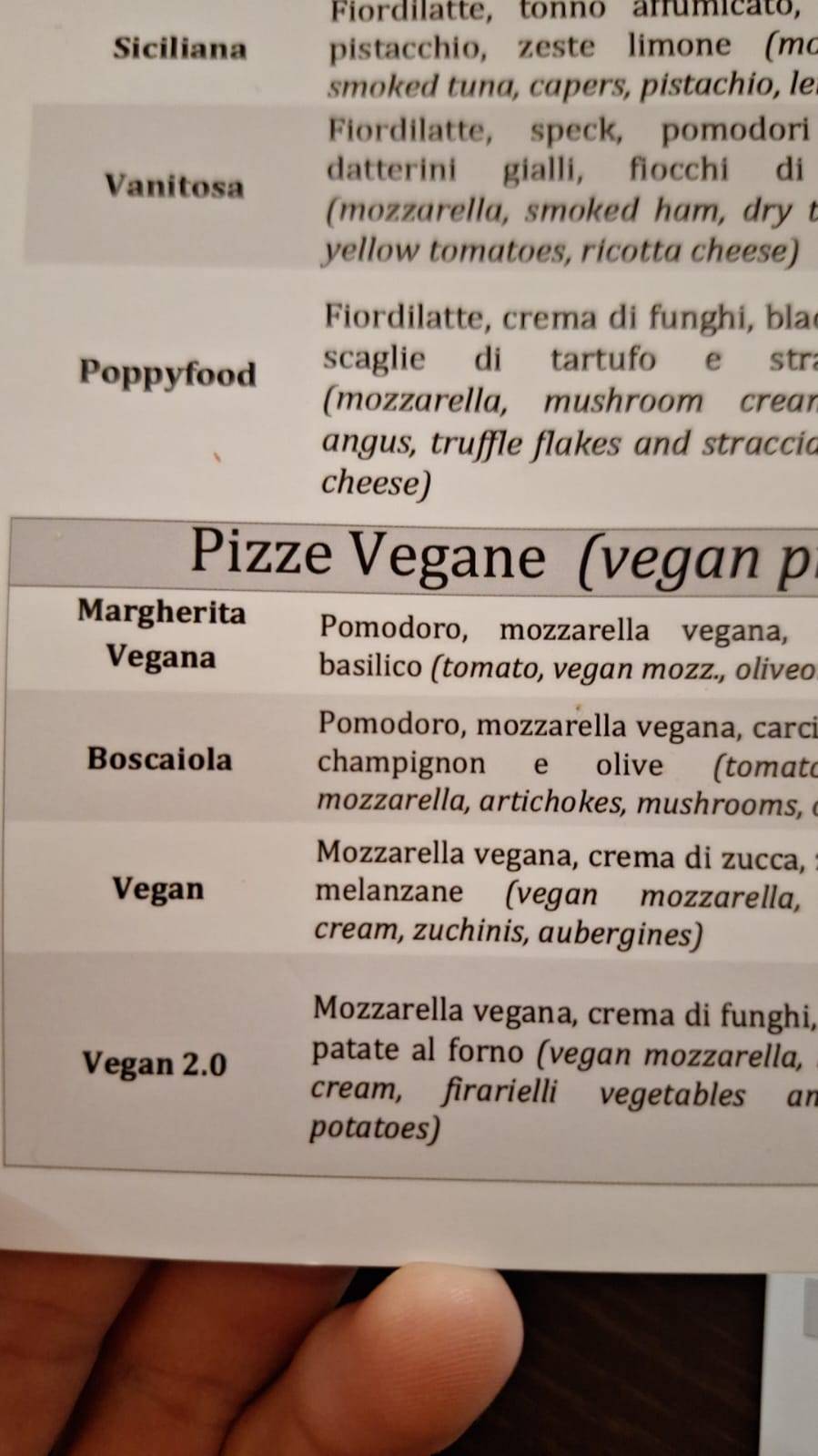 Menu di Pizzeria L'Arciere 
